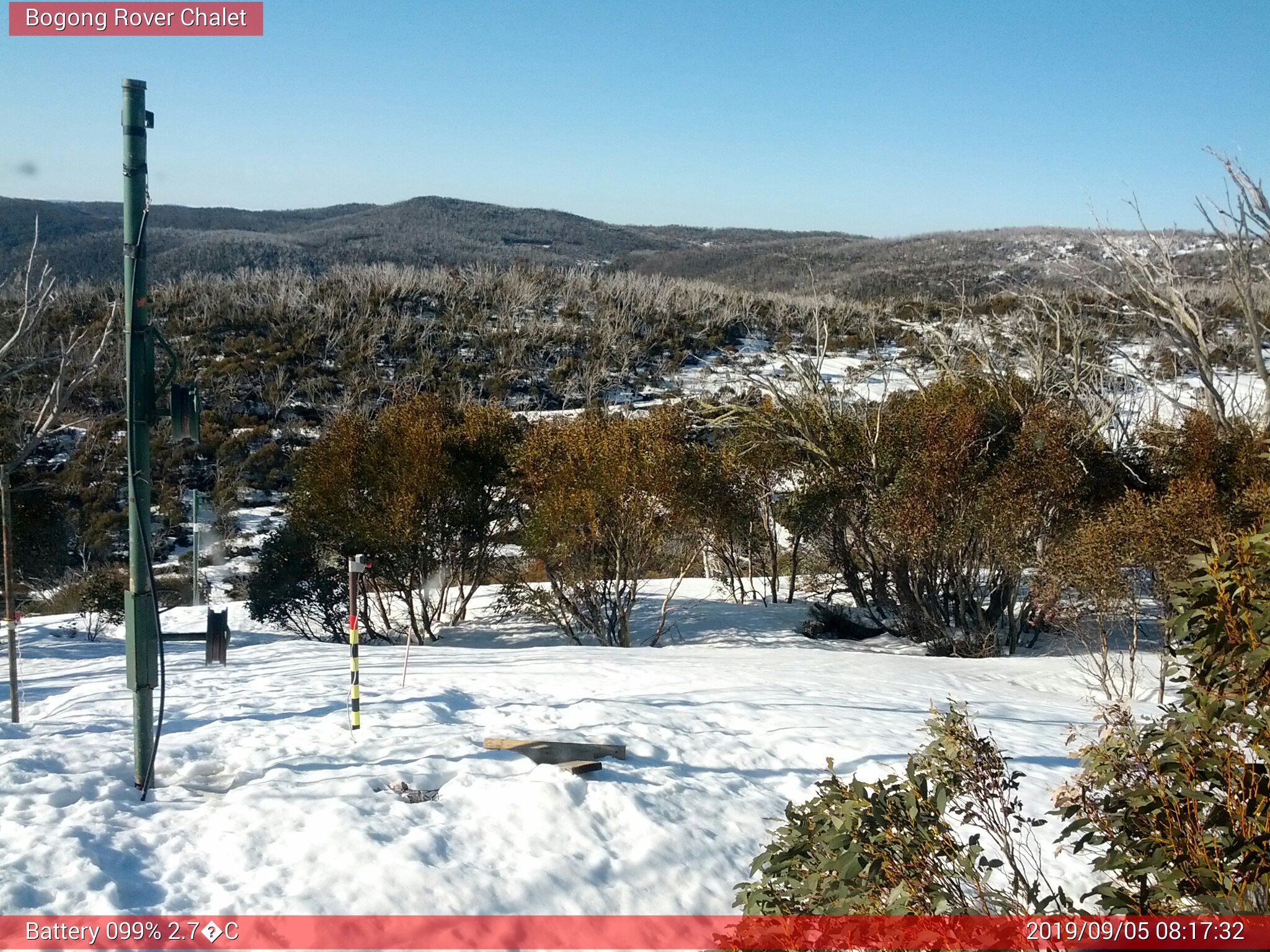 Bogong Web Cam 8:17am Thursday 5th of September 2019