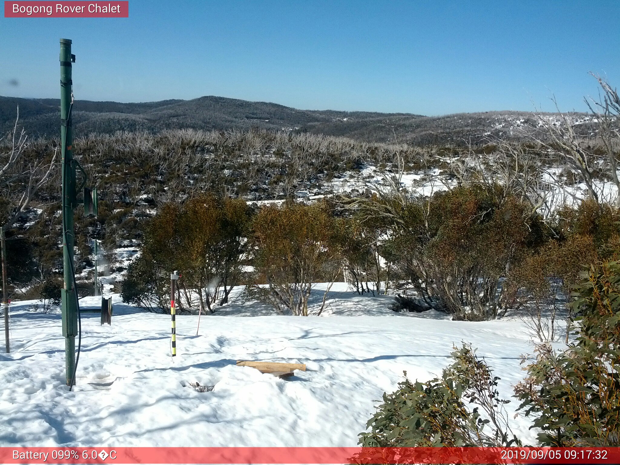 Bogong Web Cam 9:17am Thursday 5th of September 2019