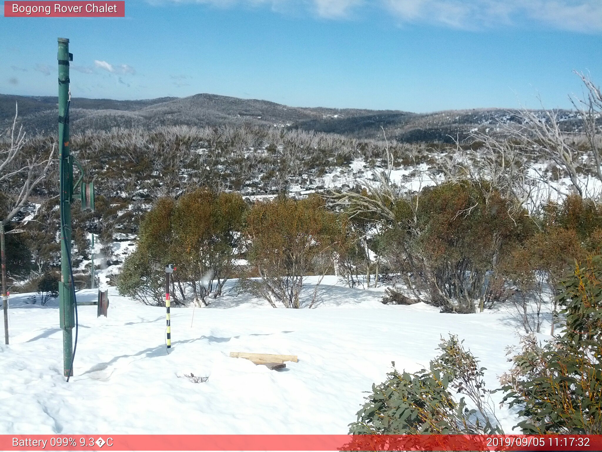 Bogong Web Cam 11:17am Thursday 5th of September 2019