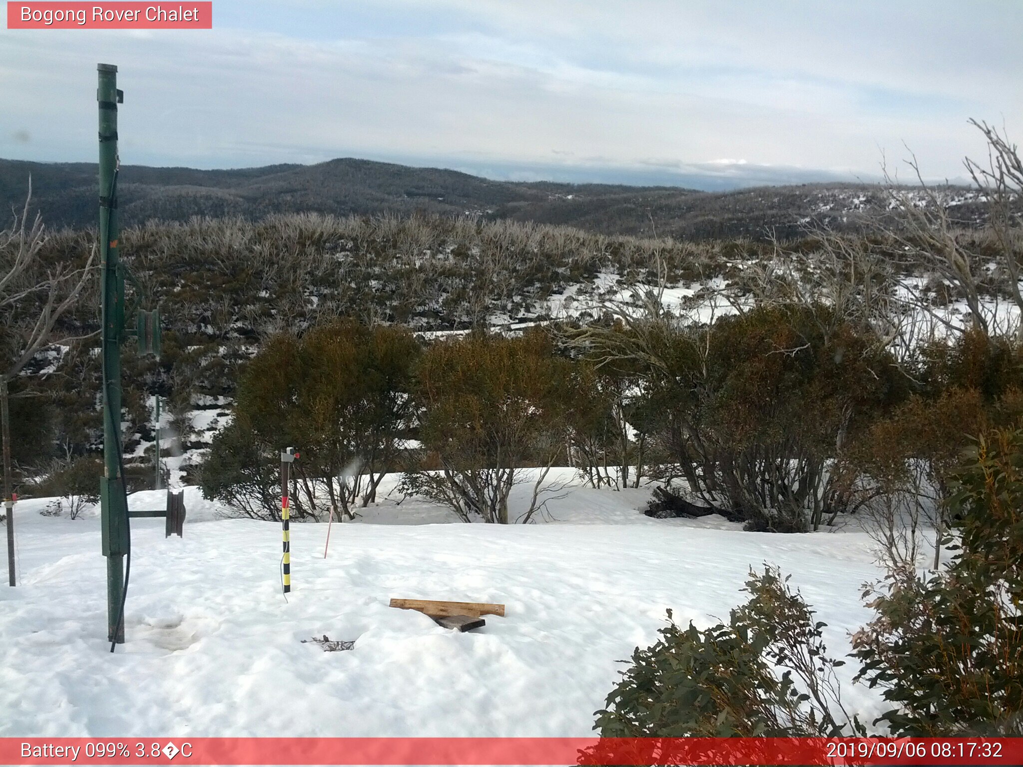 Bogong Web Cam 8:17am Friday 6th of September 2019