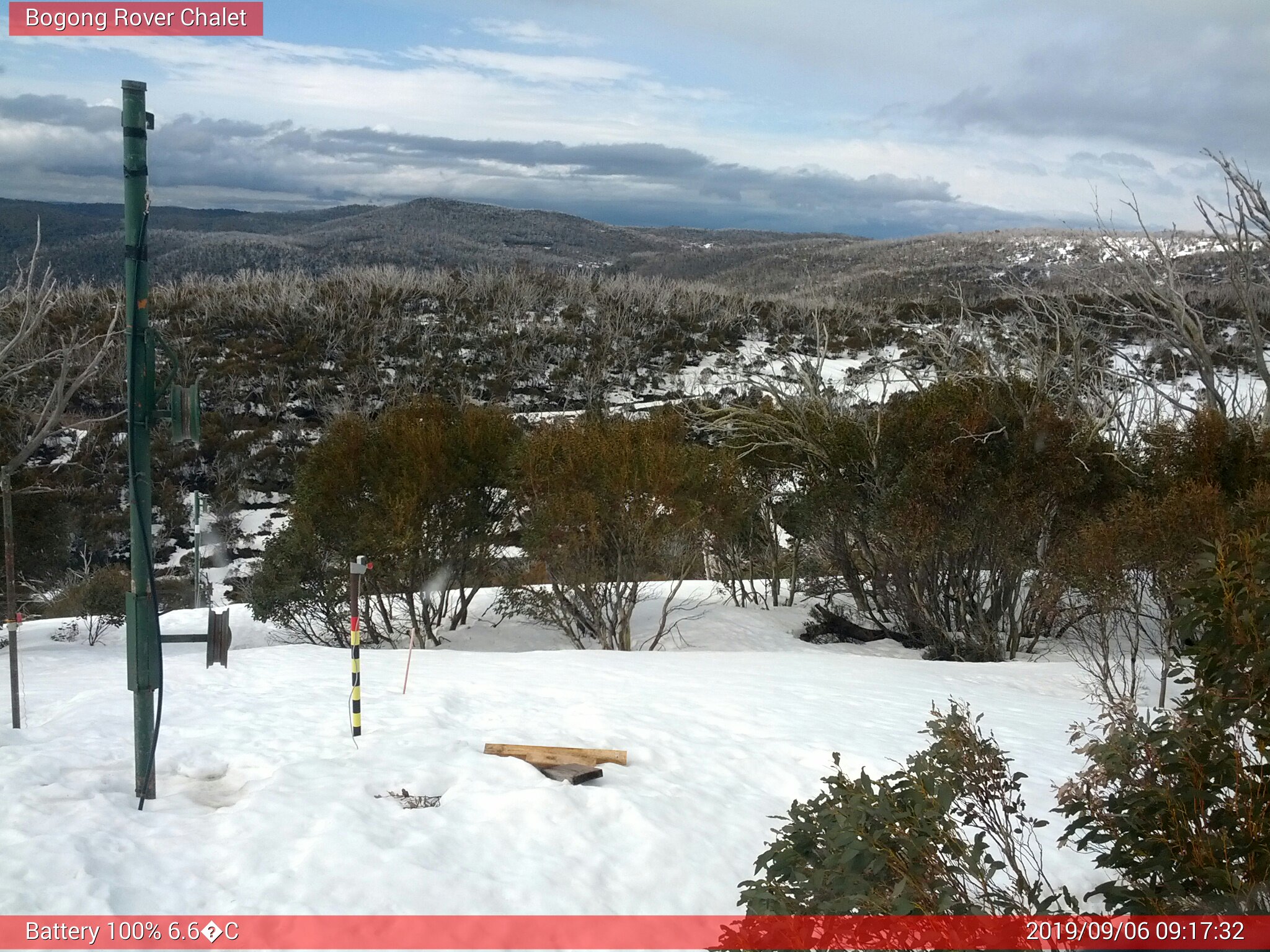 Bogong Web Cam 9:17am Friday 6th of September 2019