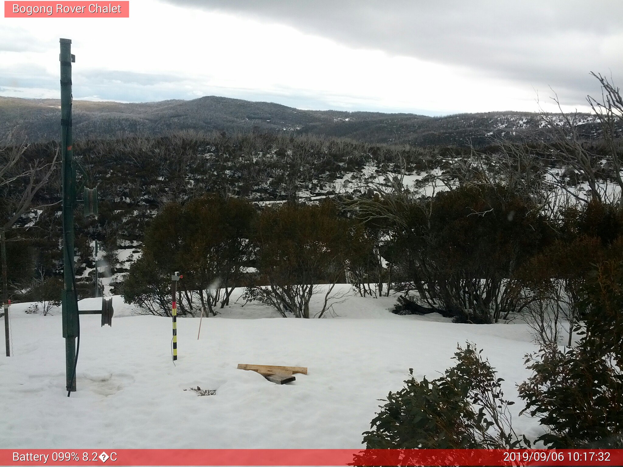 Bogong Web Cam 10:17am Friday 6th of September 2019