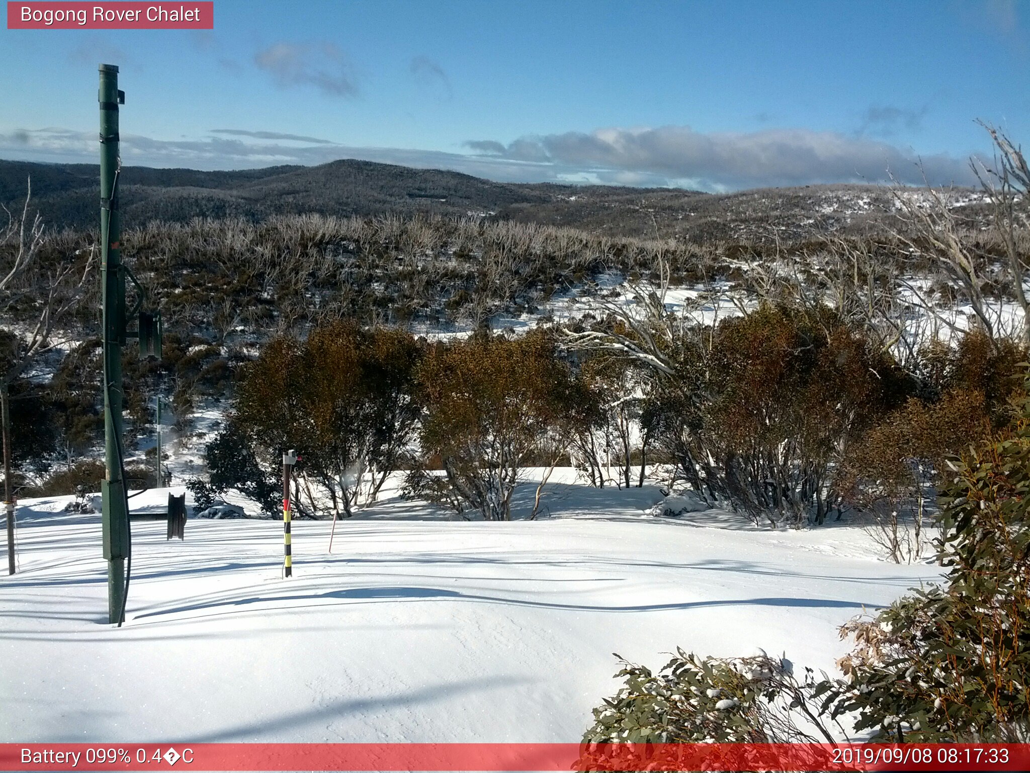 Bogong Web Cam 8:17am Sunday 8th of September 2019