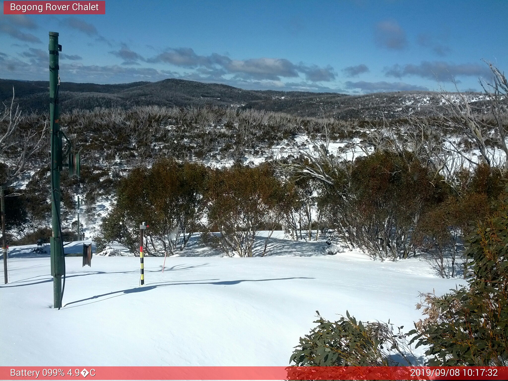 Bogong Web Cam 10:17am Sunday 8th of September 2019