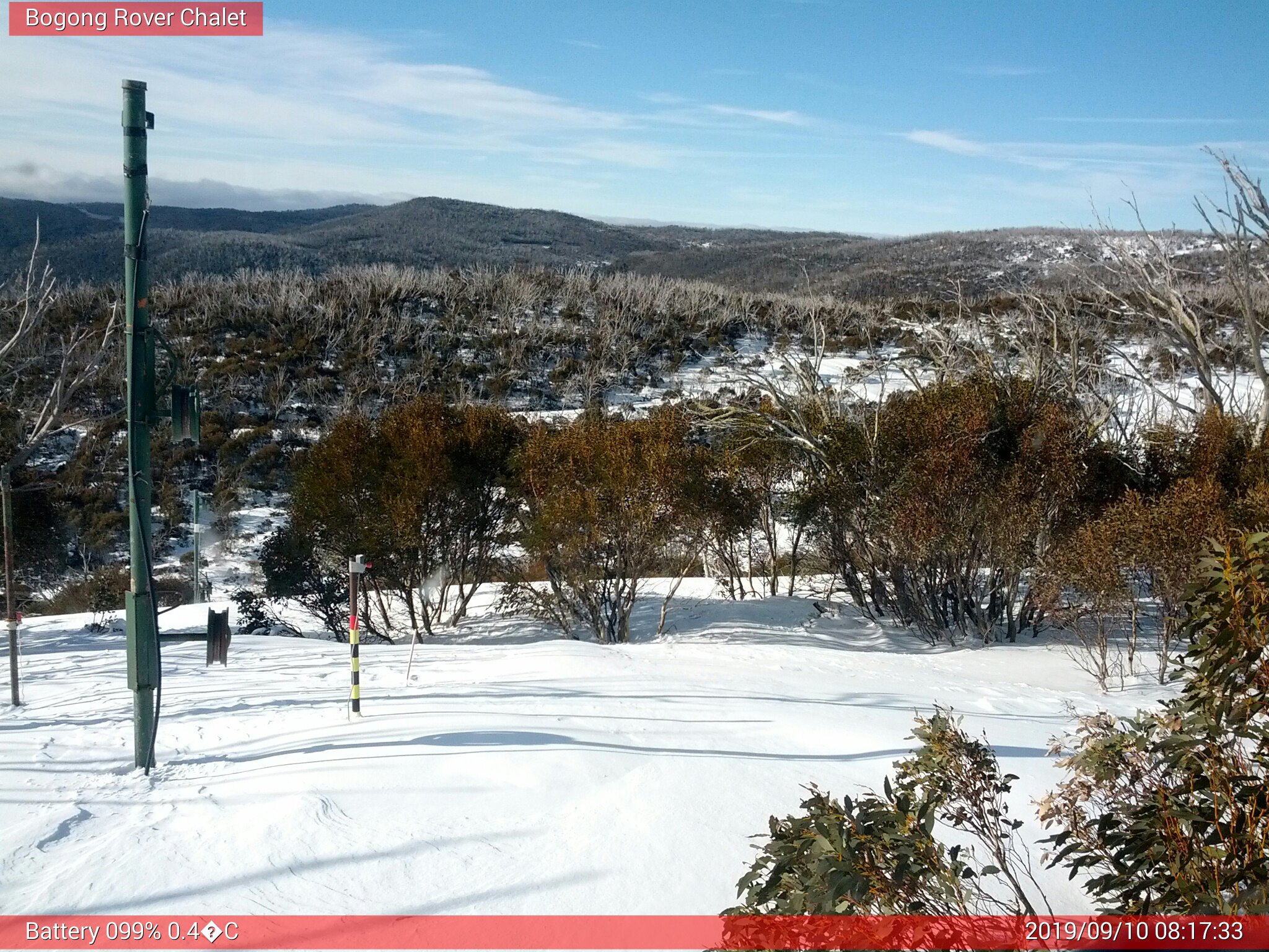 Bogong Web Cam 8:17am Tuesday 10th of September 2019