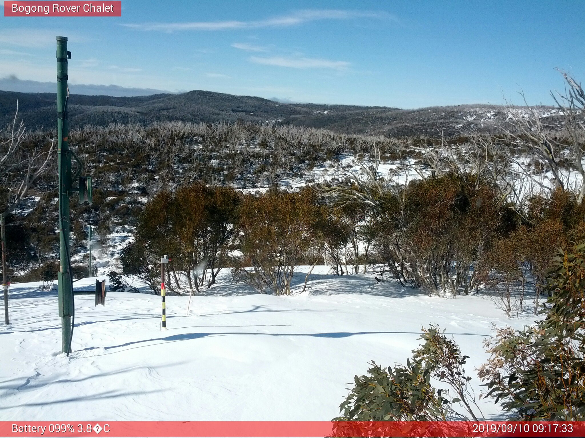 Bogong Web Cam 9:17am Tuesday 10th of September 2019