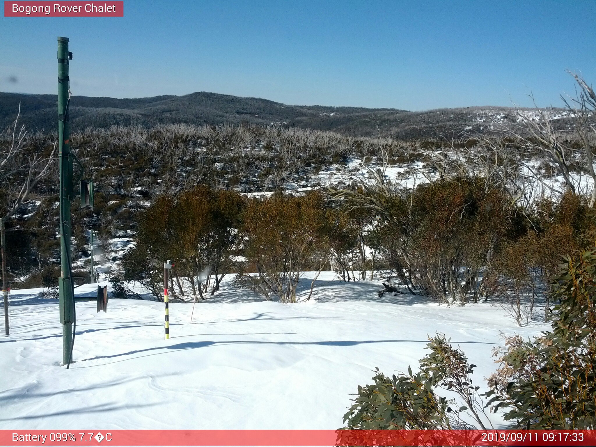 Bogong Web Cam 9:17am Wednesday 11th of September 2019