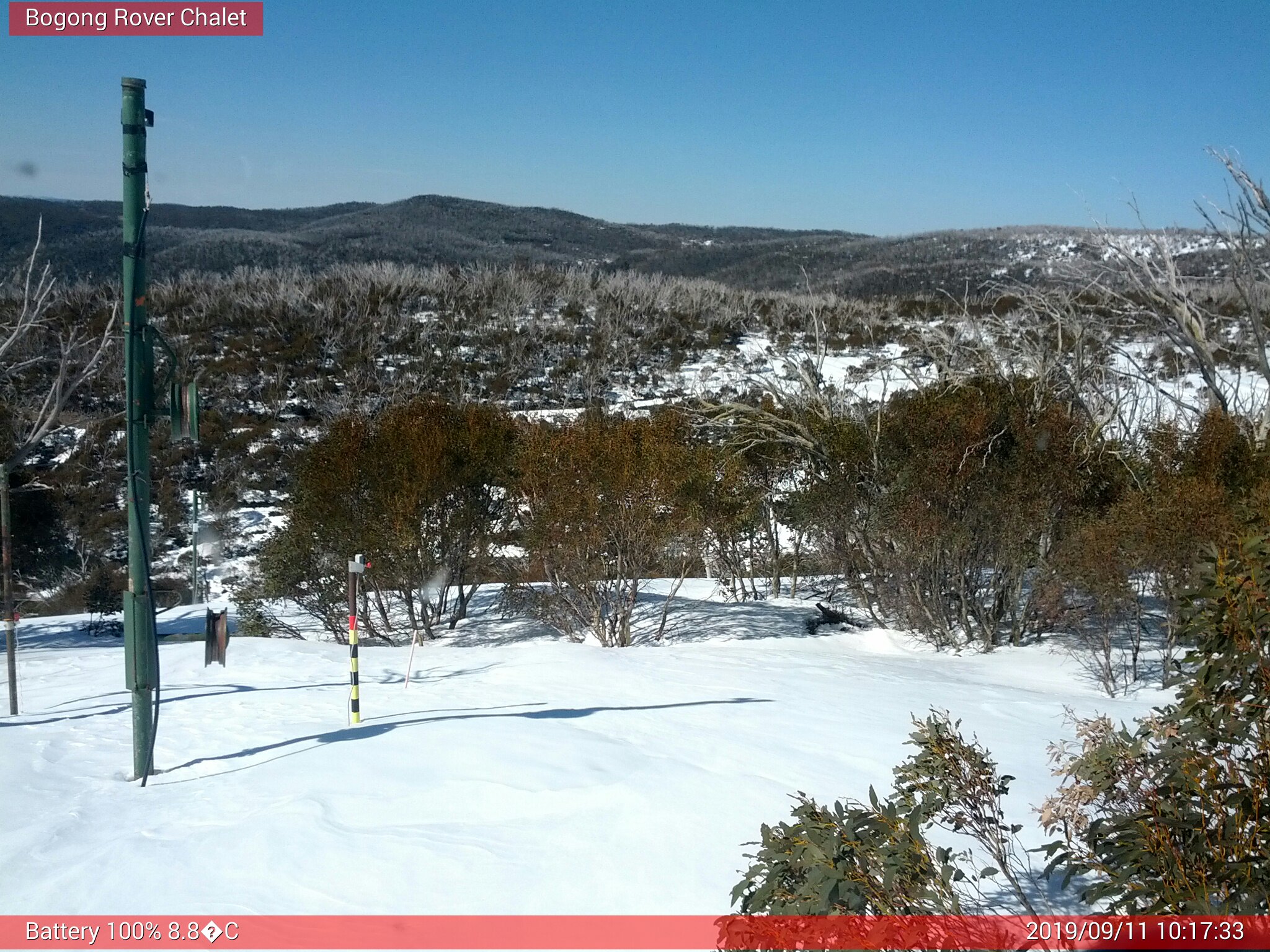 Bogong Web Cam 10:17am Wednesday 11th of September 2019