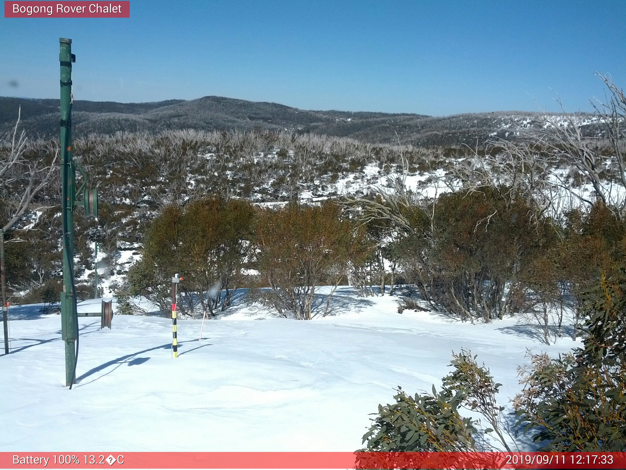 Bogong Web Cam 12:17pm Wednesday 11th of September 2019