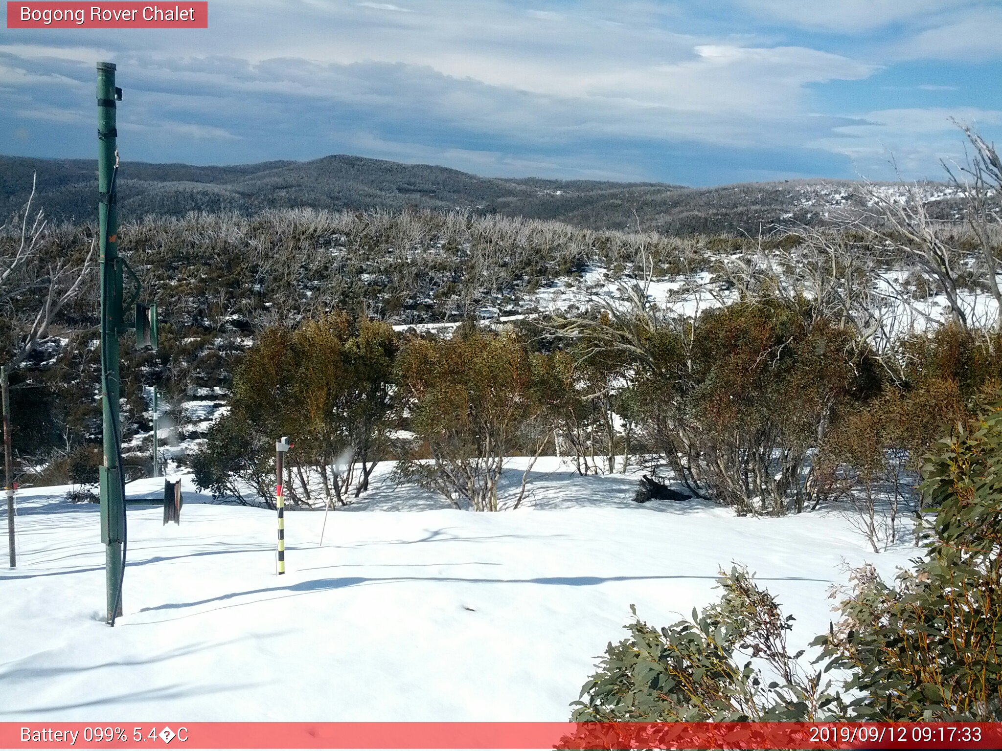 Bogong Web Cam 9:17am Thursday 12th of September 2019