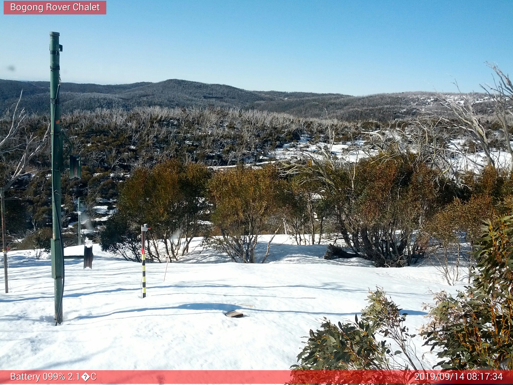 Bogong Web Cam 8:17am Saturday 14th of September 2019