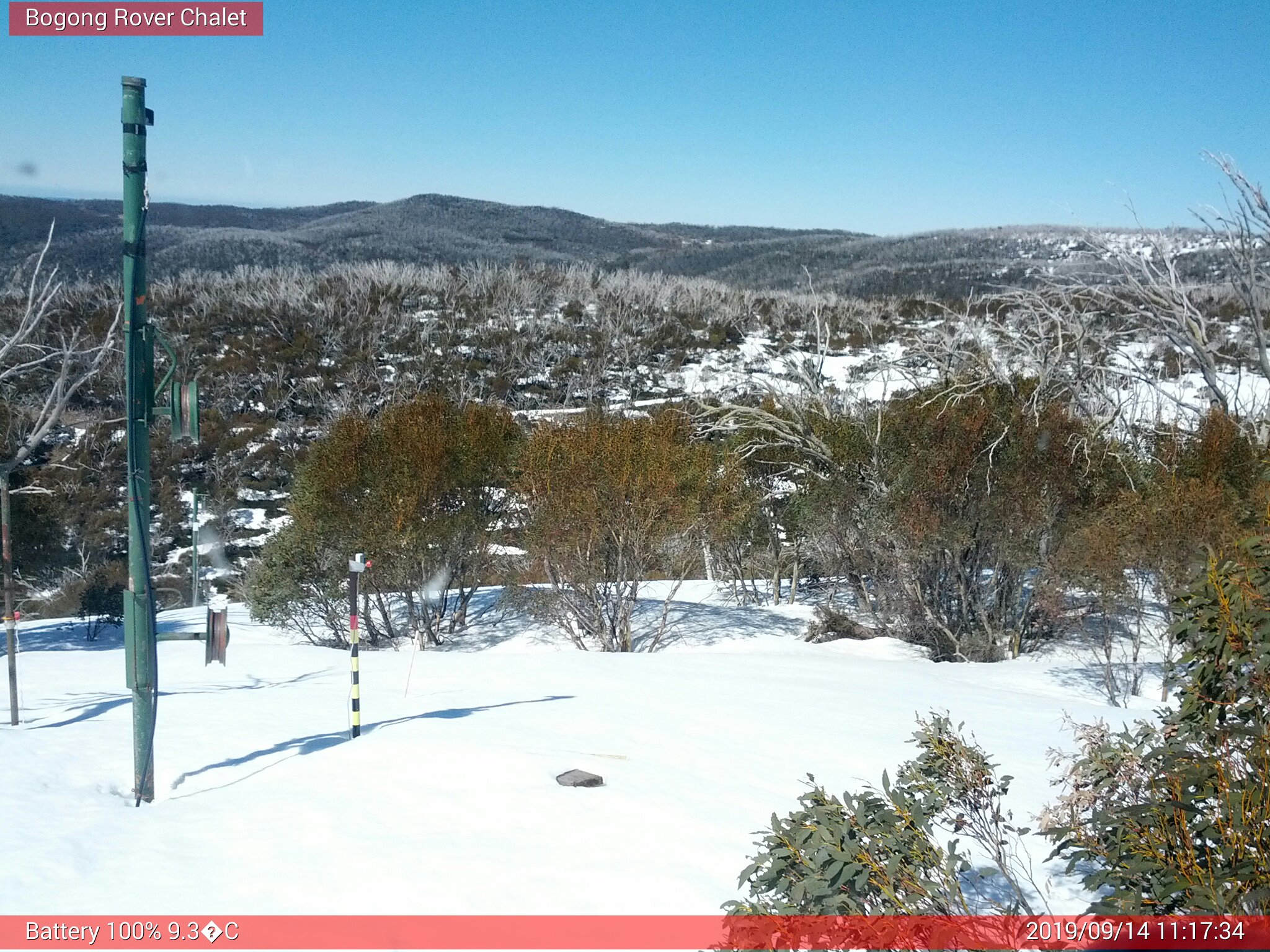 Bogong Web Cam 11:17am Saturday 14th of September 2019