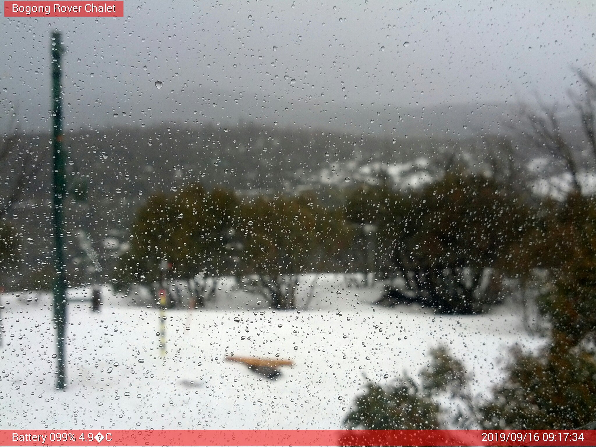 Bogong Web Cam 9:17am Monday 16th of September 2019