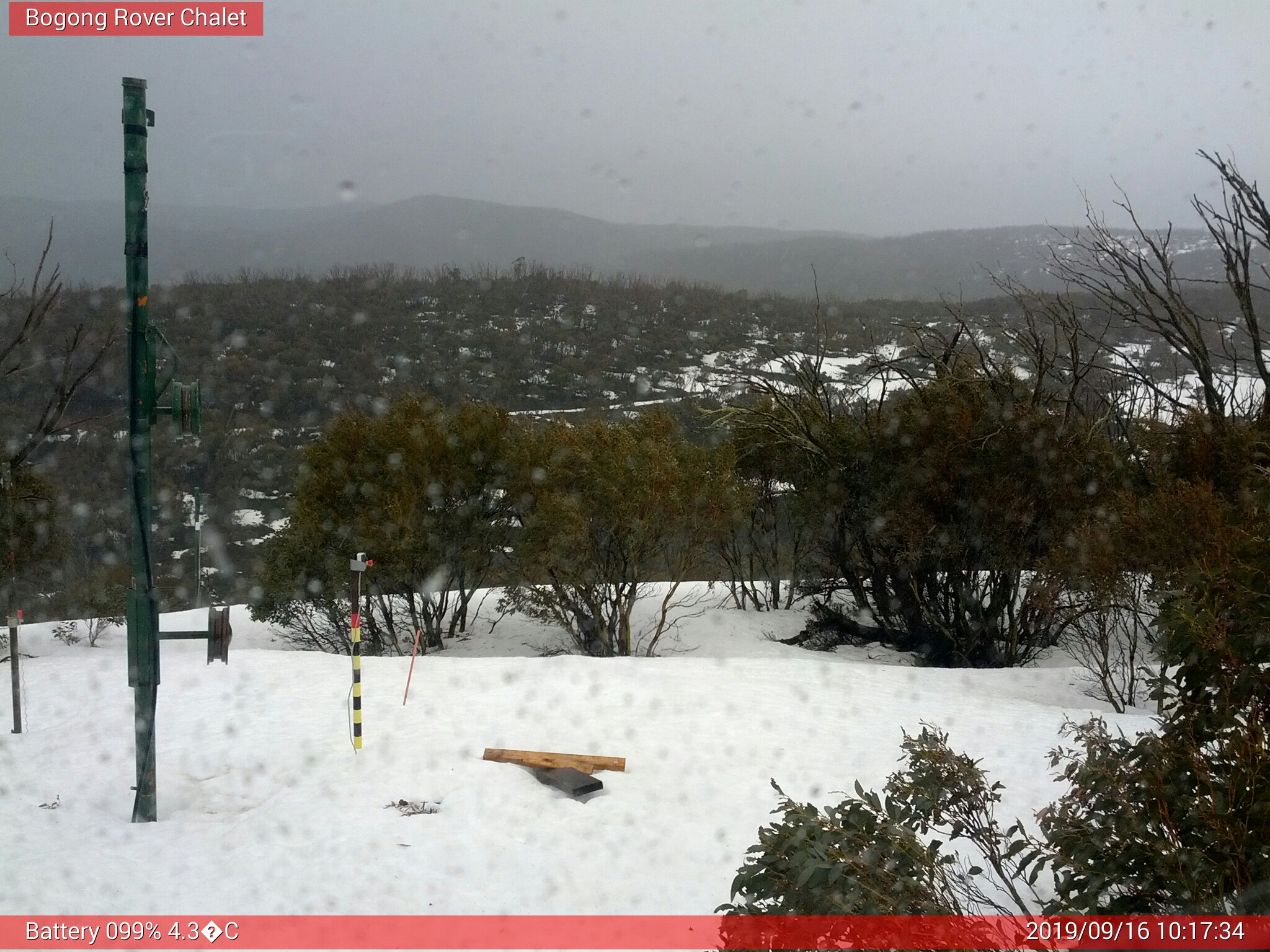 Bogong Web Cam 10:17am Monday 16th of September 2019