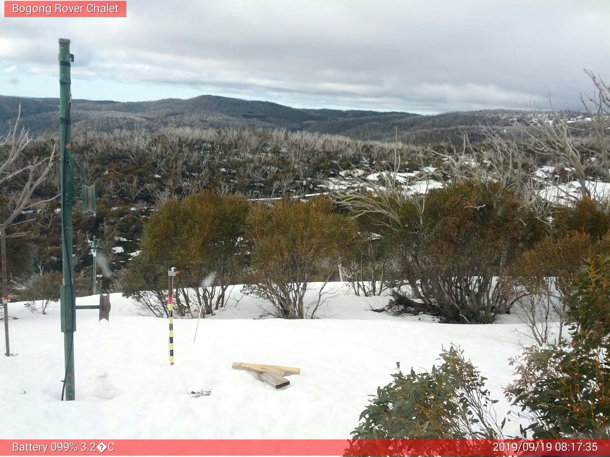 Bogong Web Cam 8:17am Thursday 19th of September 2019