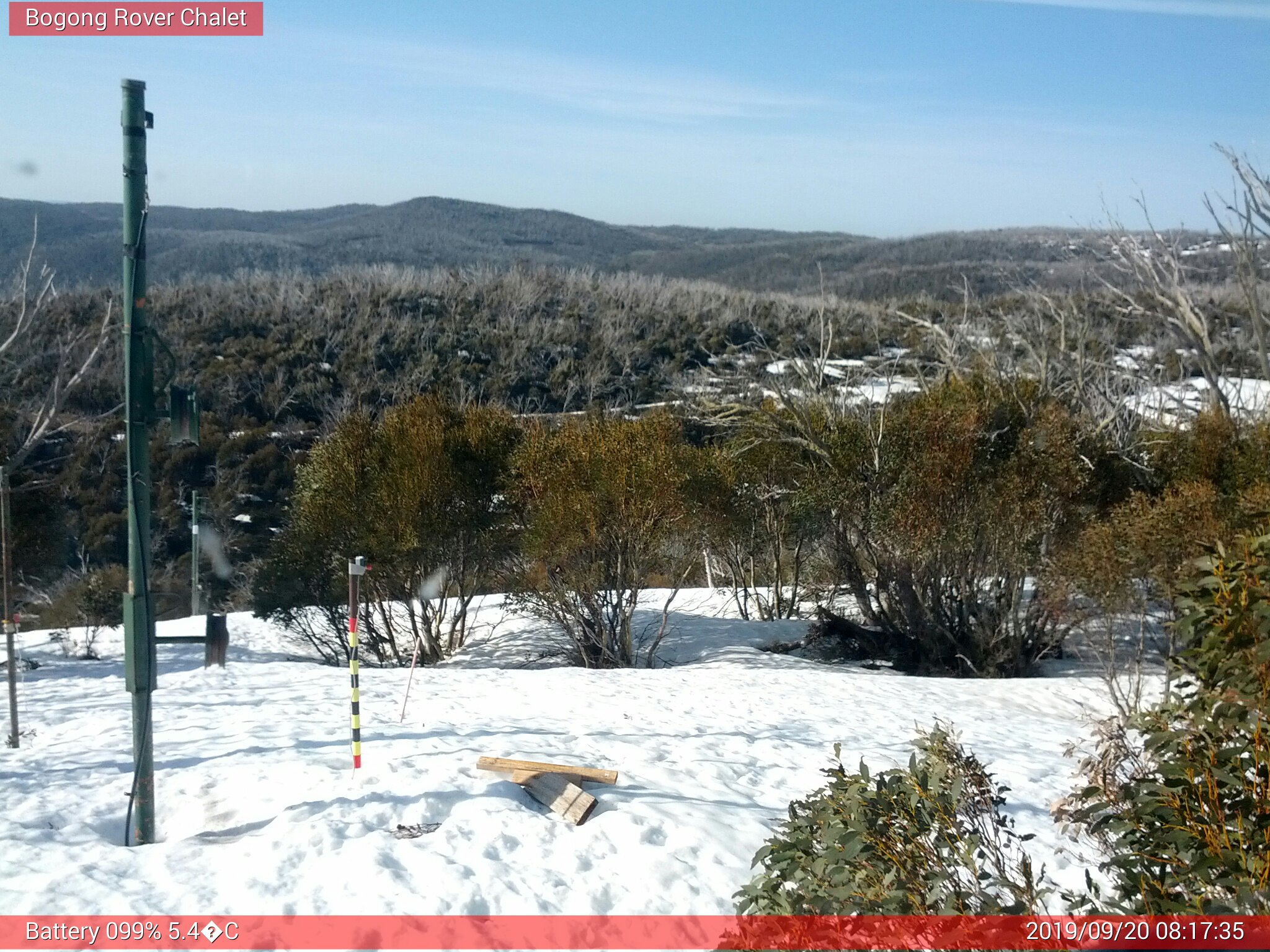 Bogong Web Cam 8:17am Friday 20th of September 2019