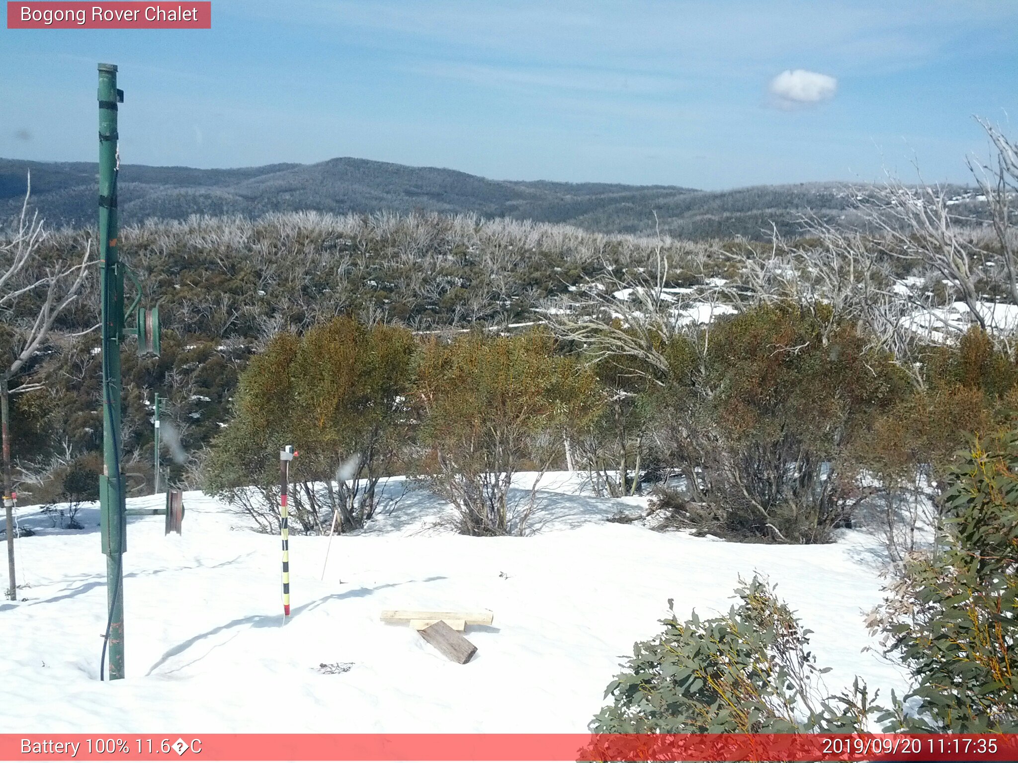 Bogong Web Cam 11:17am Friday 20th of September 2019