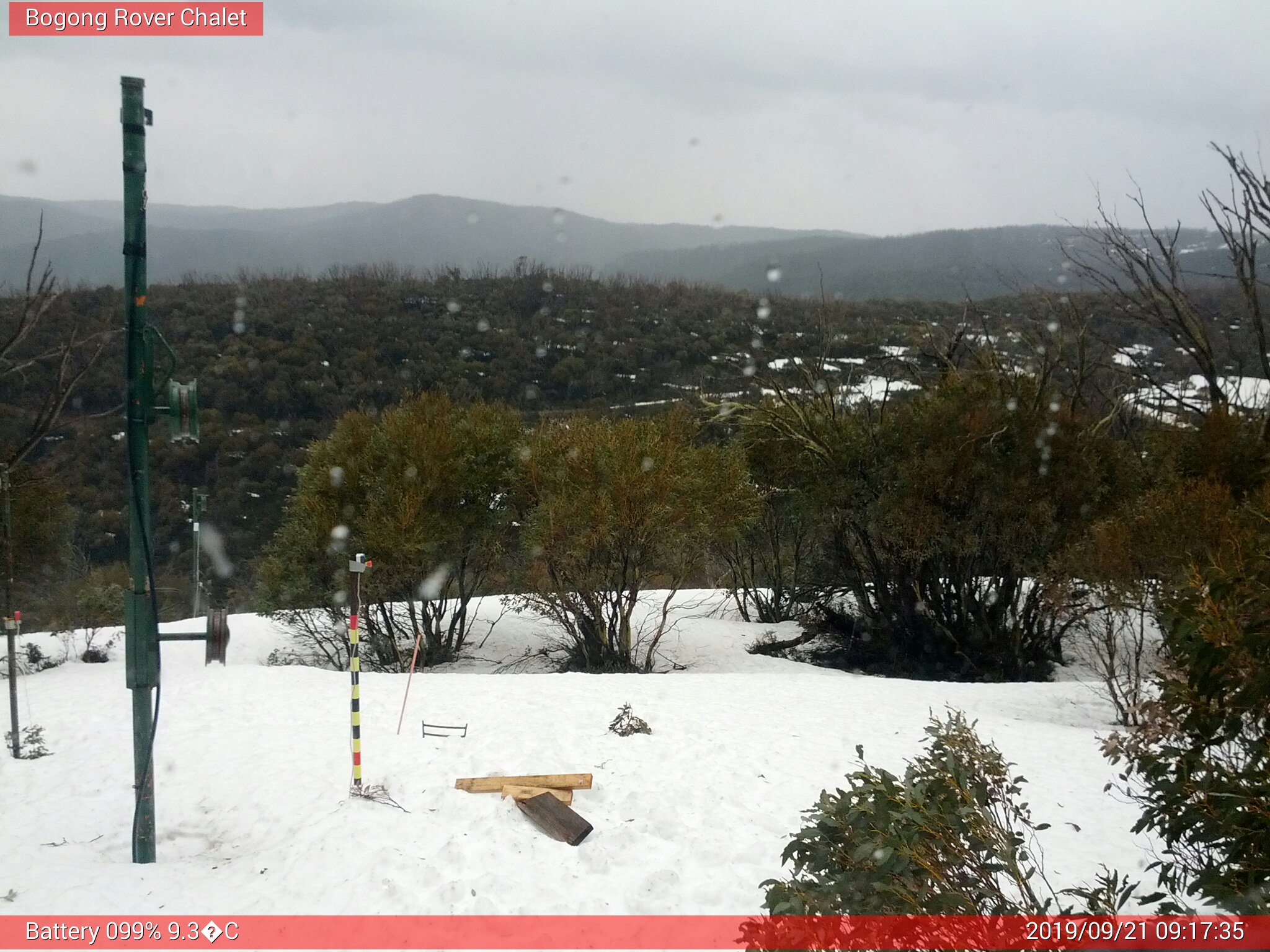 Bogong Web Cam 9:17am Saturday 21st of September 2019