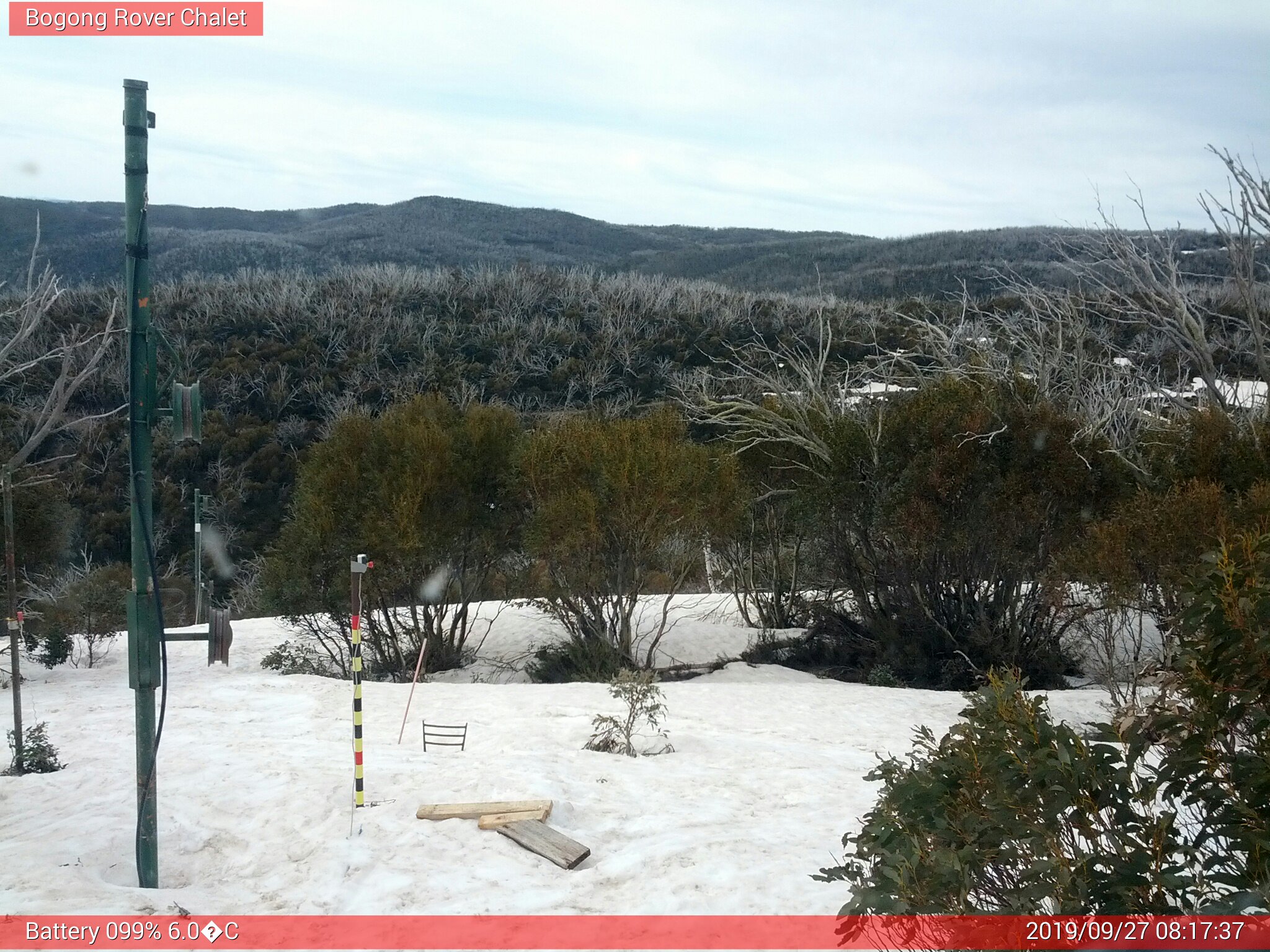 Bogong Web Cam 8:17am Friday 27th of September 2019