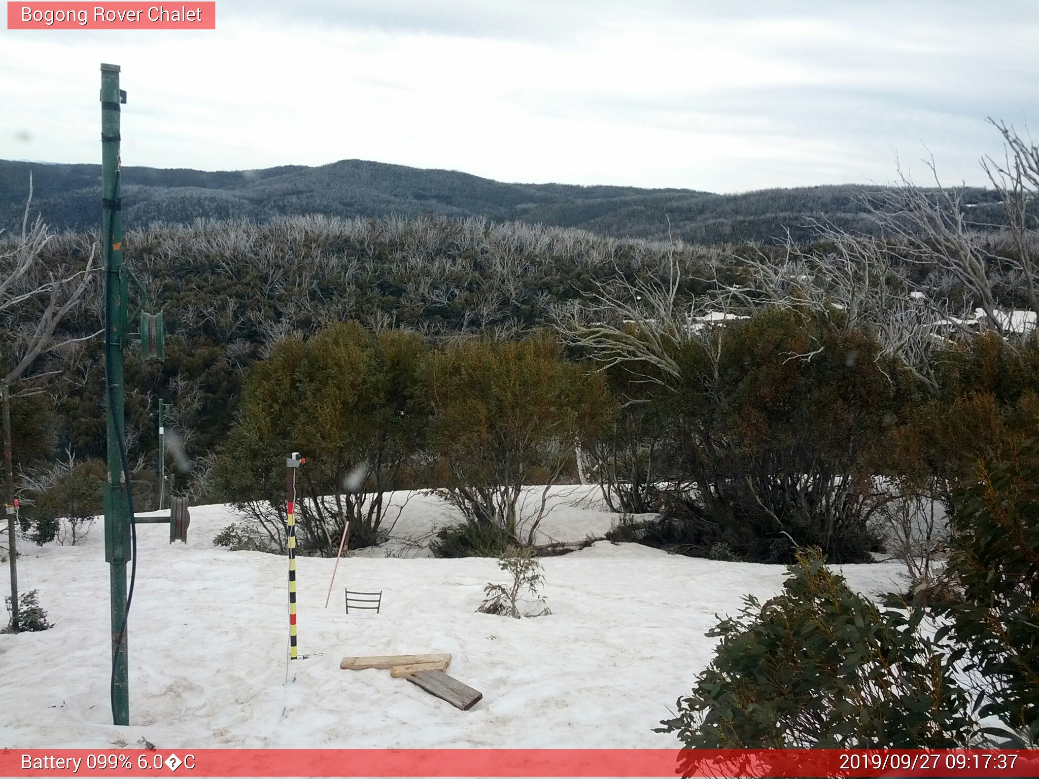 Bogong Web Cam 9:17am Friday 27th of September 2019