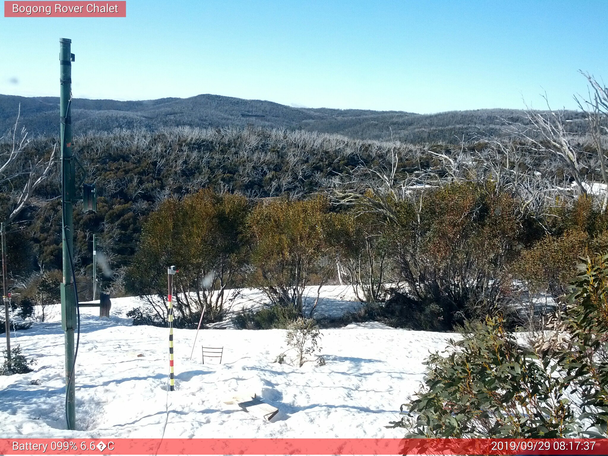 Bogong Web Cam 8:17am Sunday 29th of September 2019