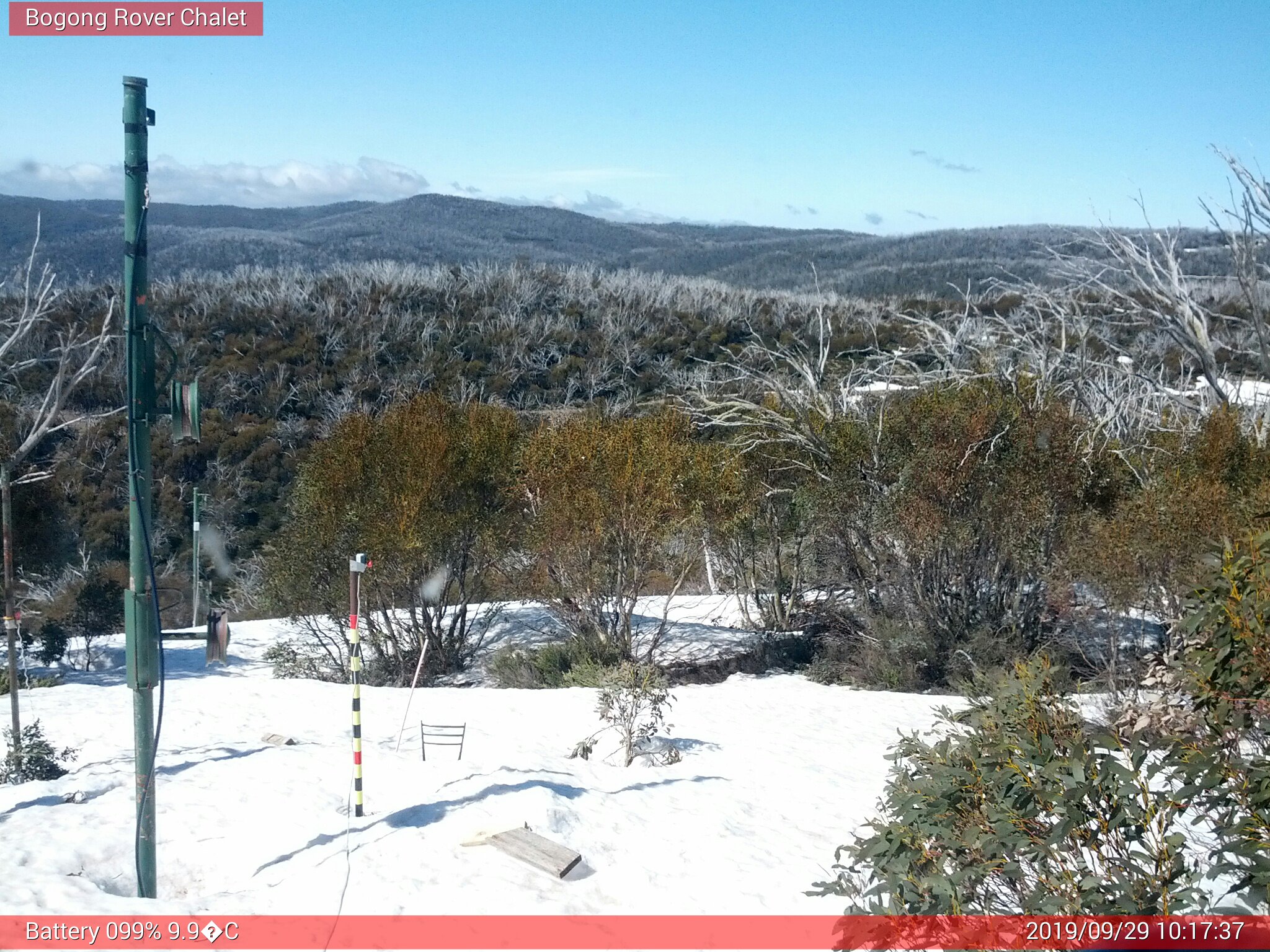 Bogong Web Cam 10:17am Sunday 29th of September 2019