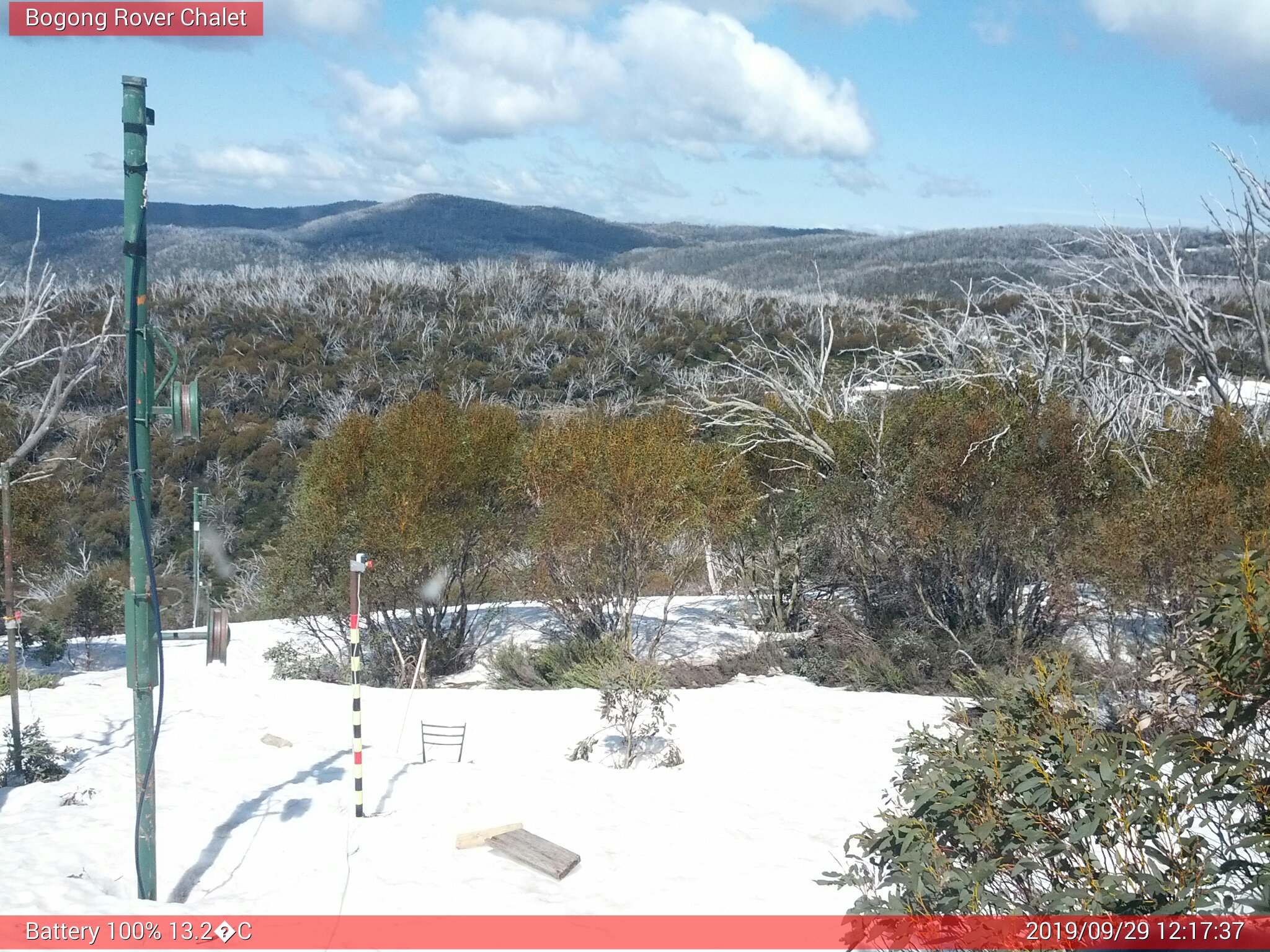 Bogong Web Cam 12:17pm Sunday 29th of September 2019