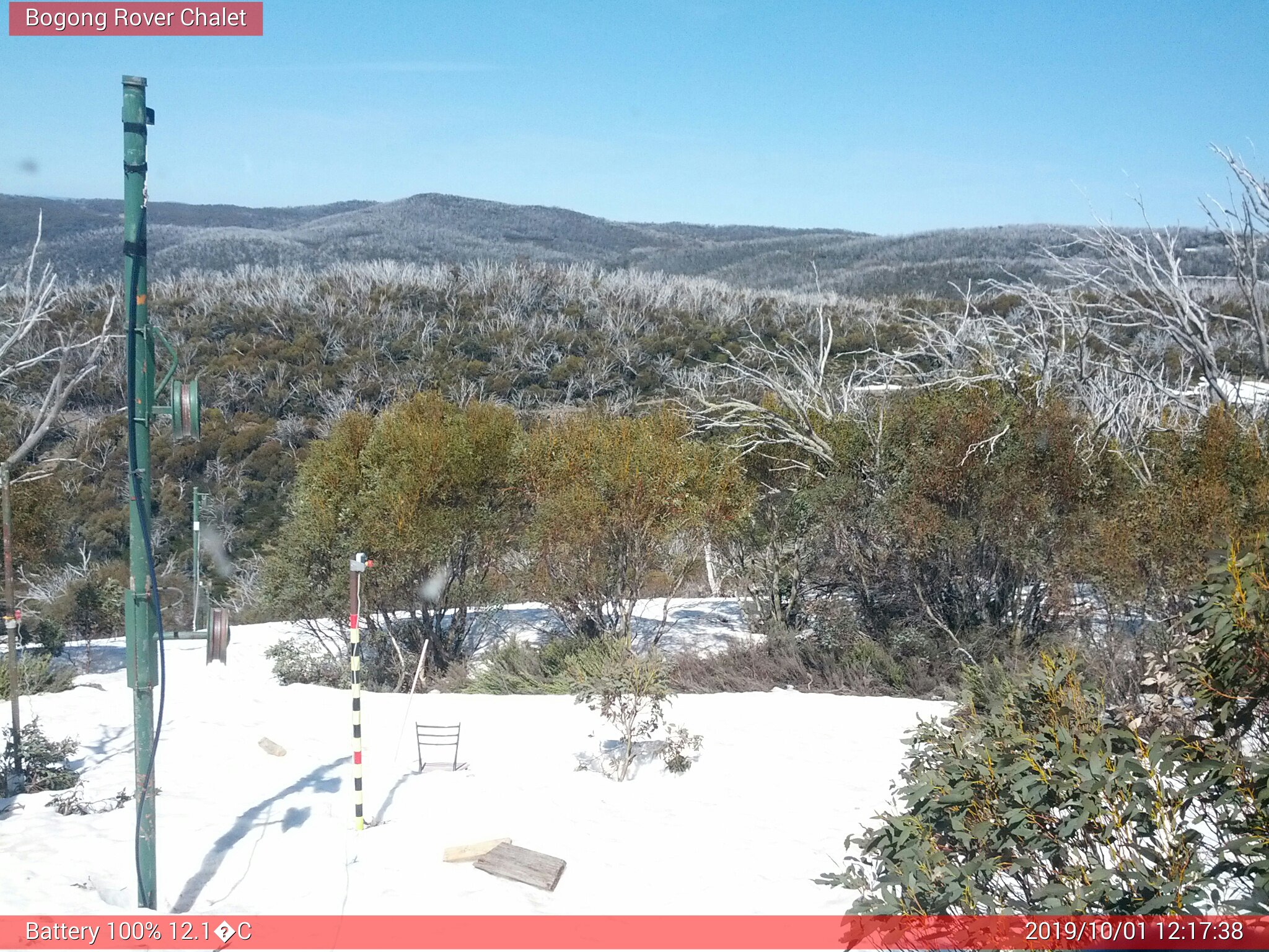 Bogong Web Cam 12:17pm Tuesday 1st of October 2019