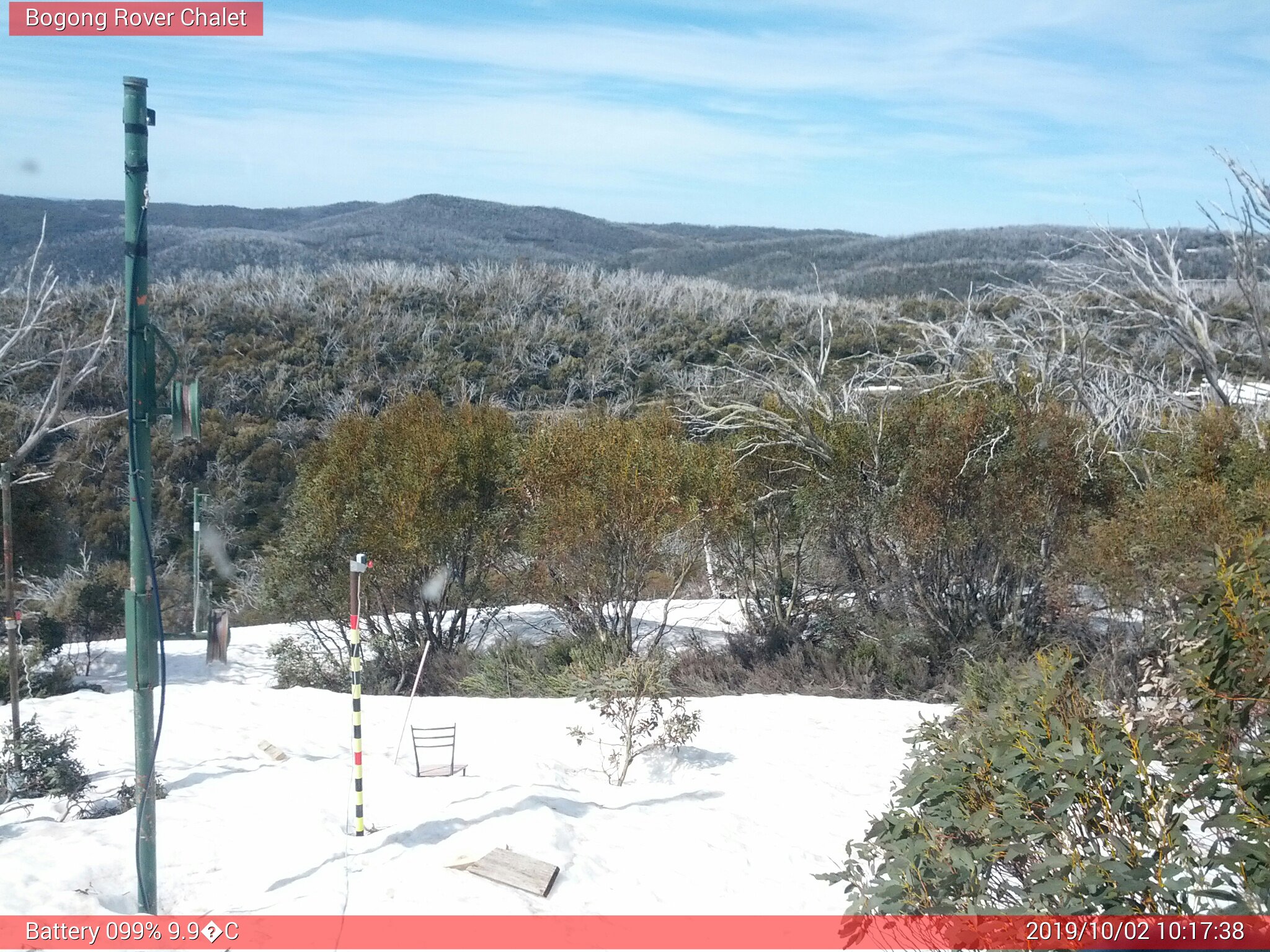 Bogong Web Cam 10:17am Wednesday 2nd of October 2019