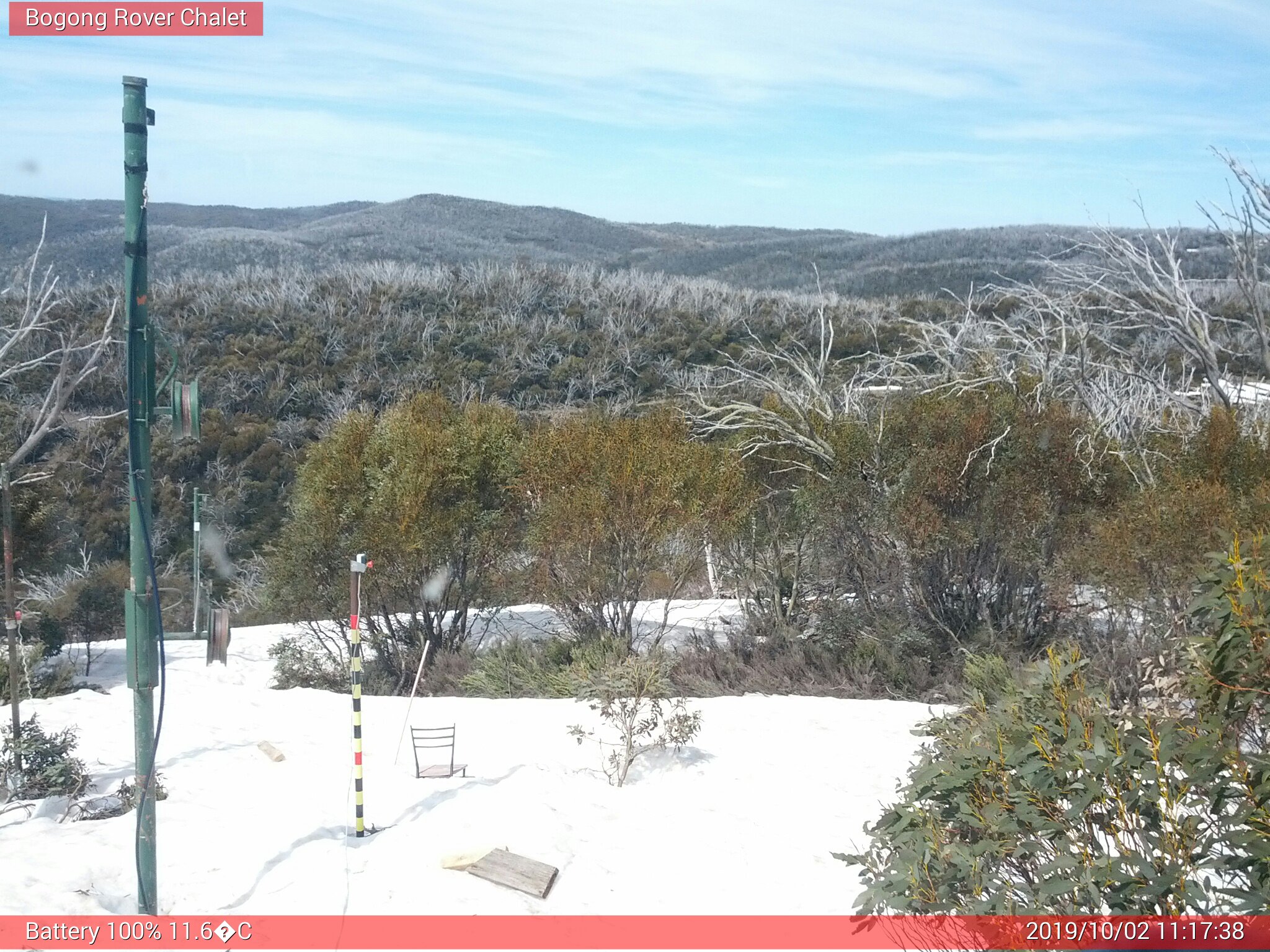 Bogong Web Cam 11:17am Wednesday 2nd of October 2019