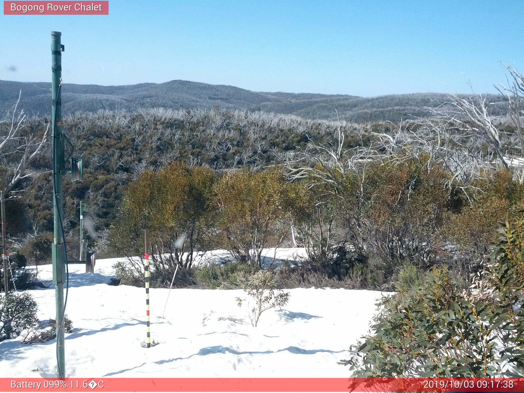 Bogong Web Cam 9:17am Thursday 3rd of October 2019