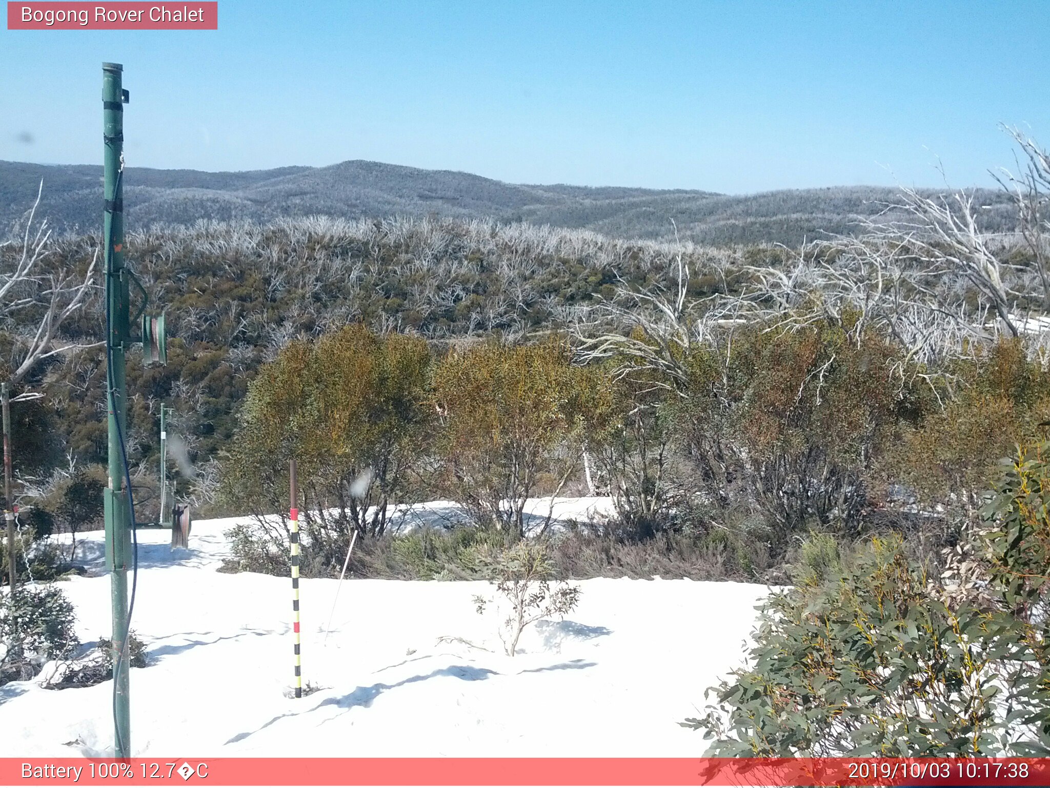 Bogong Web Cam 10:17am Thursday 3rd of October 2019