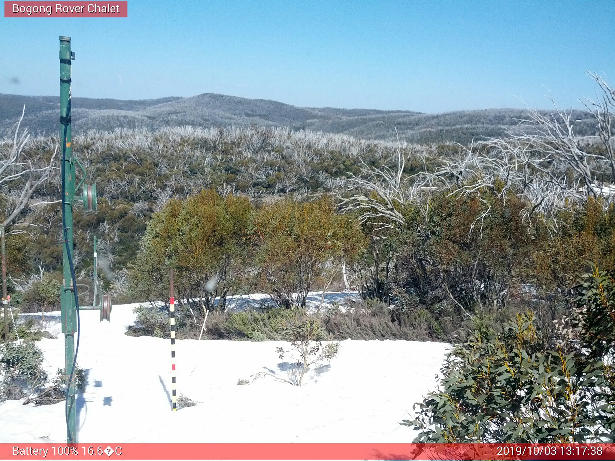 Bogong Web Cam 1:17pm Thursday 3rd of October 2019