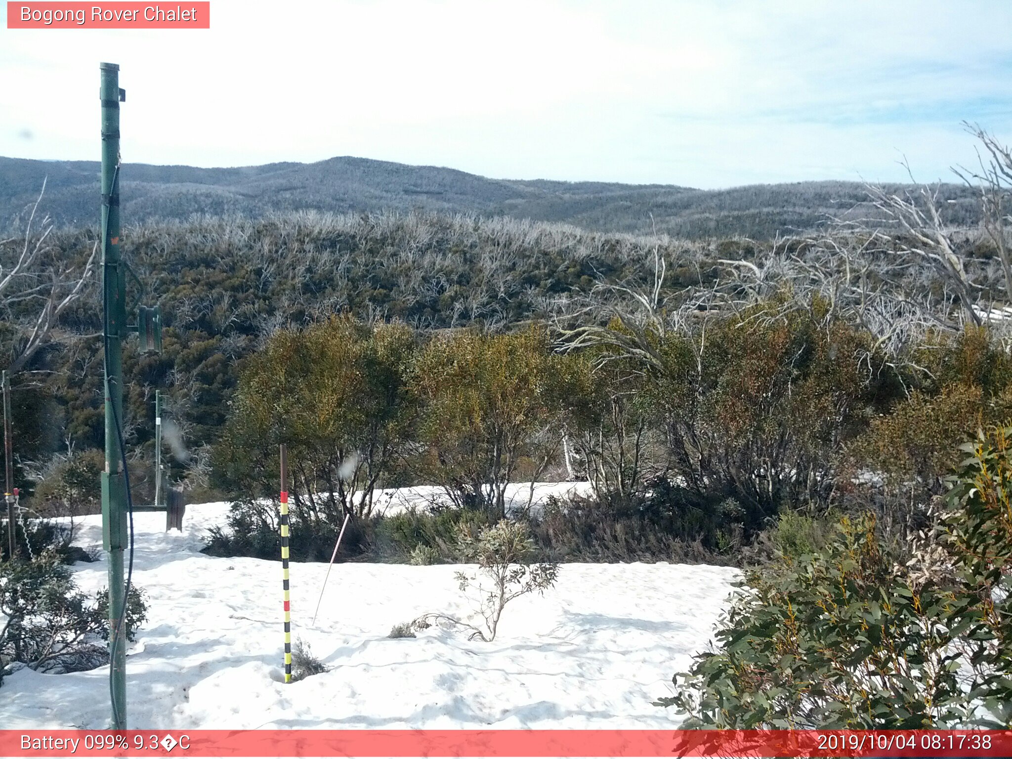 Bogong Web Cam 8:17am Friday 4th of October 2019