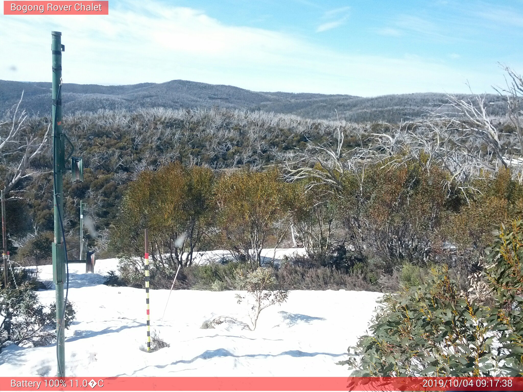 Bogong Web Cam 9:17am Friday 4th of October 2019