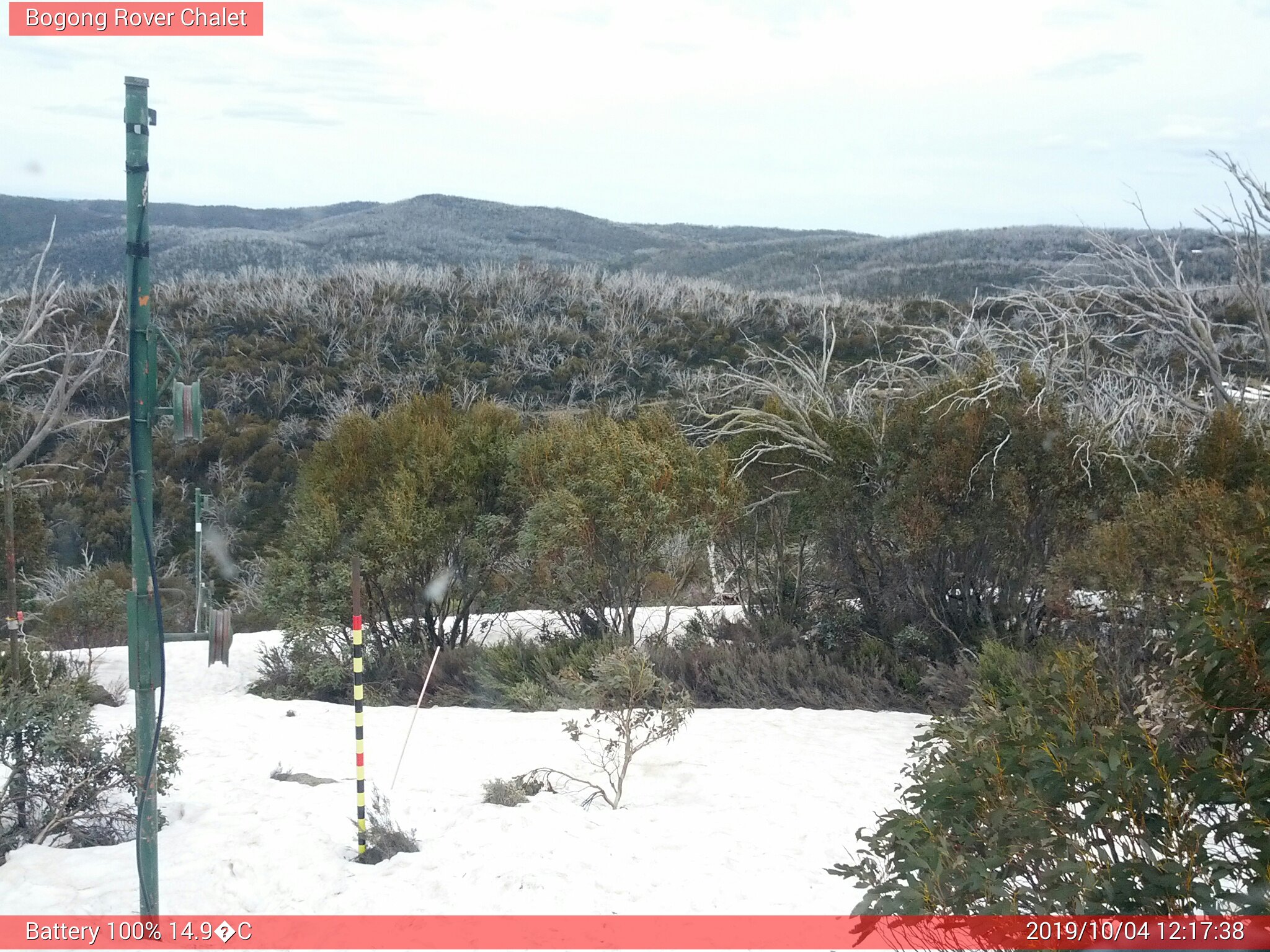 Bogong Web Cam 12:17pm Friday 4th of October 2019