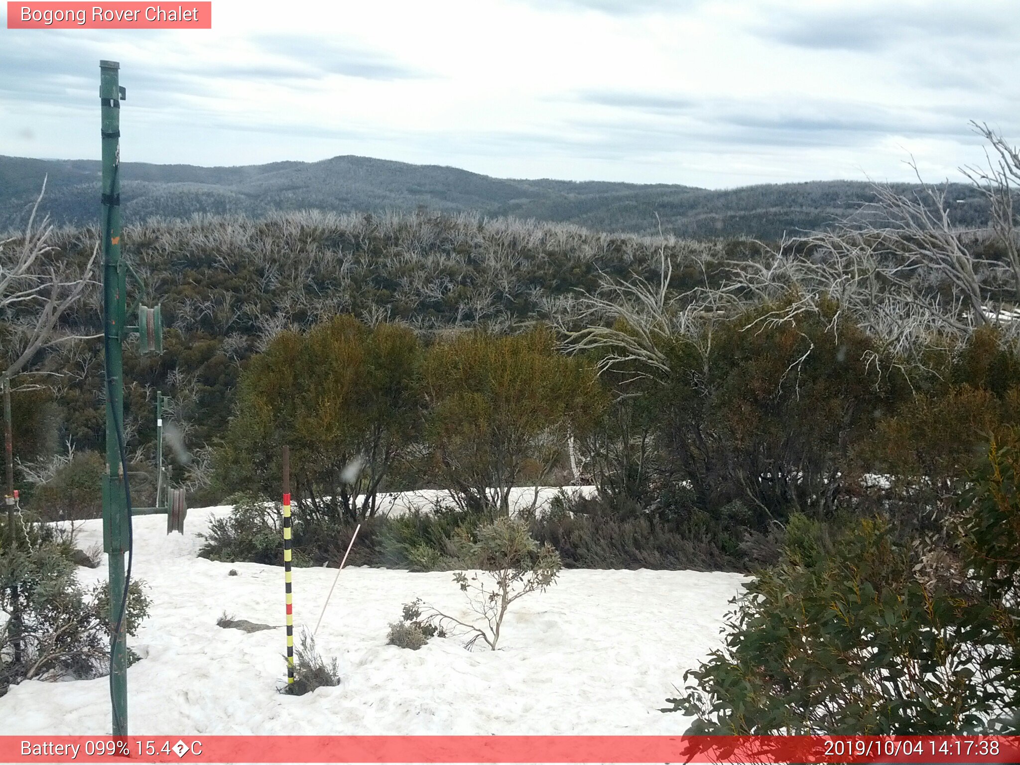 Bogong Web Cam 2:17pm Friday 4th of October 2019