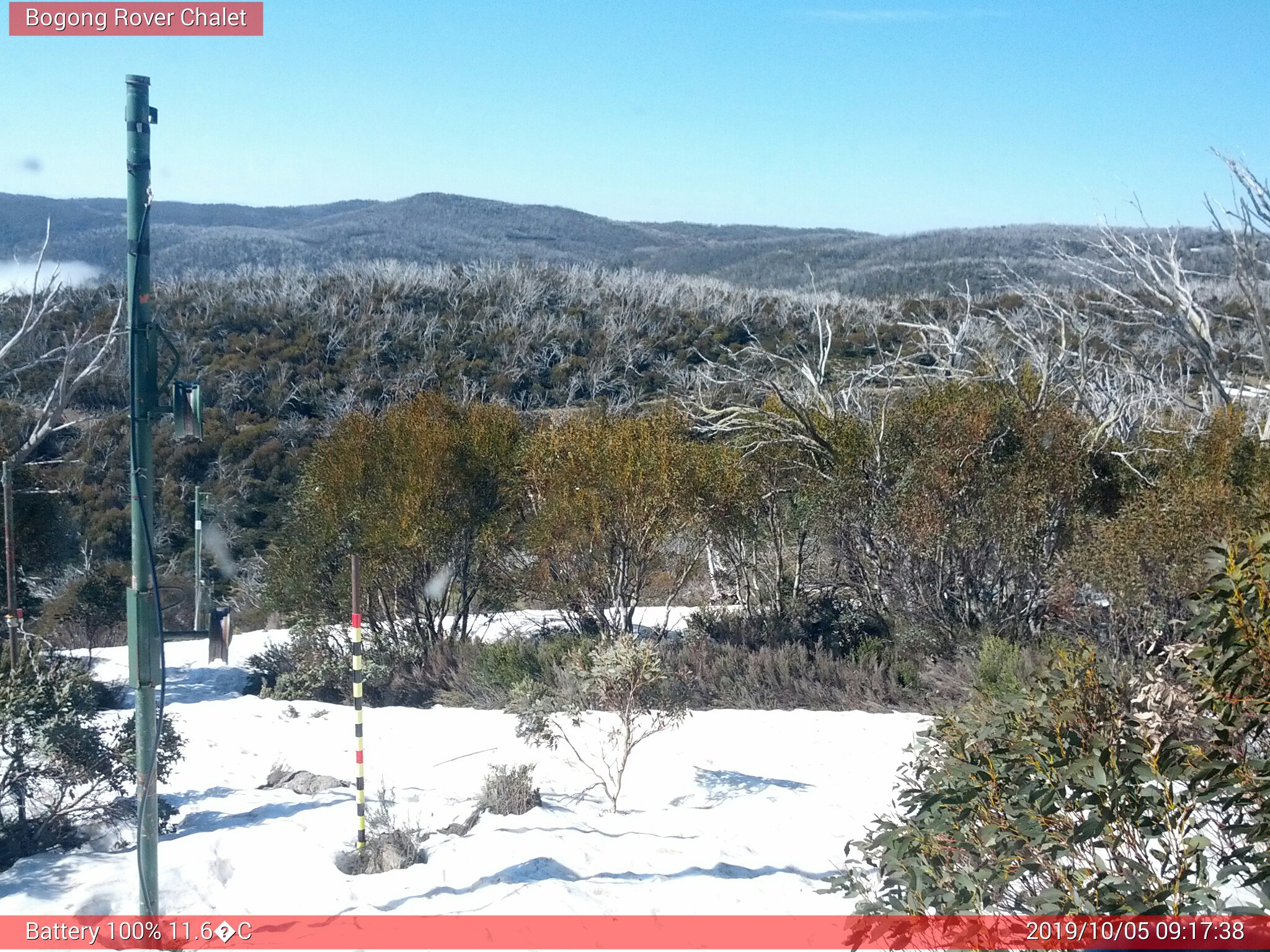 Bogong Web Cam 9:17am Saturday 5th of October 2019