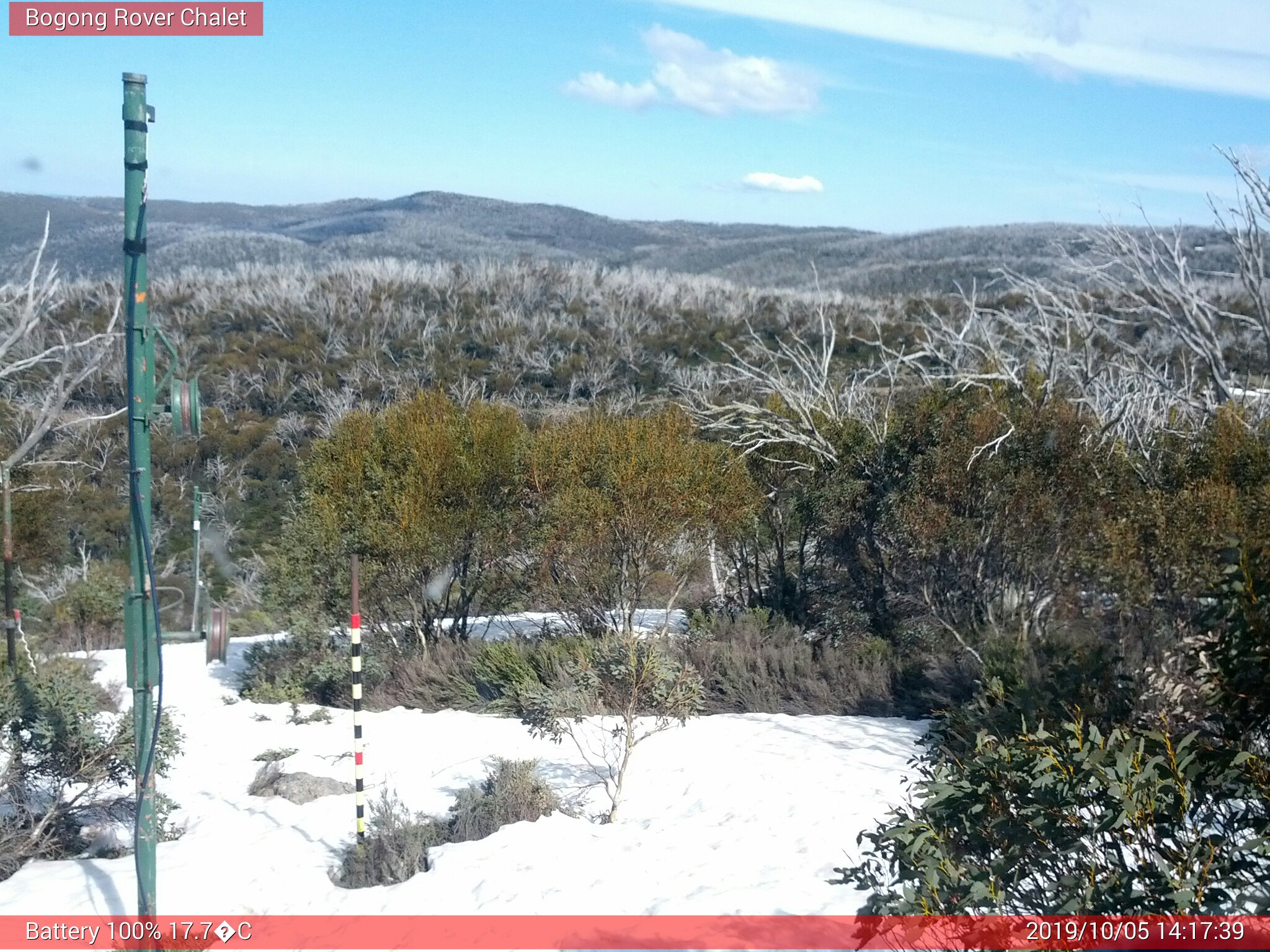 Bogong Web Cam 2:17pm Saturday 5th of October 2019