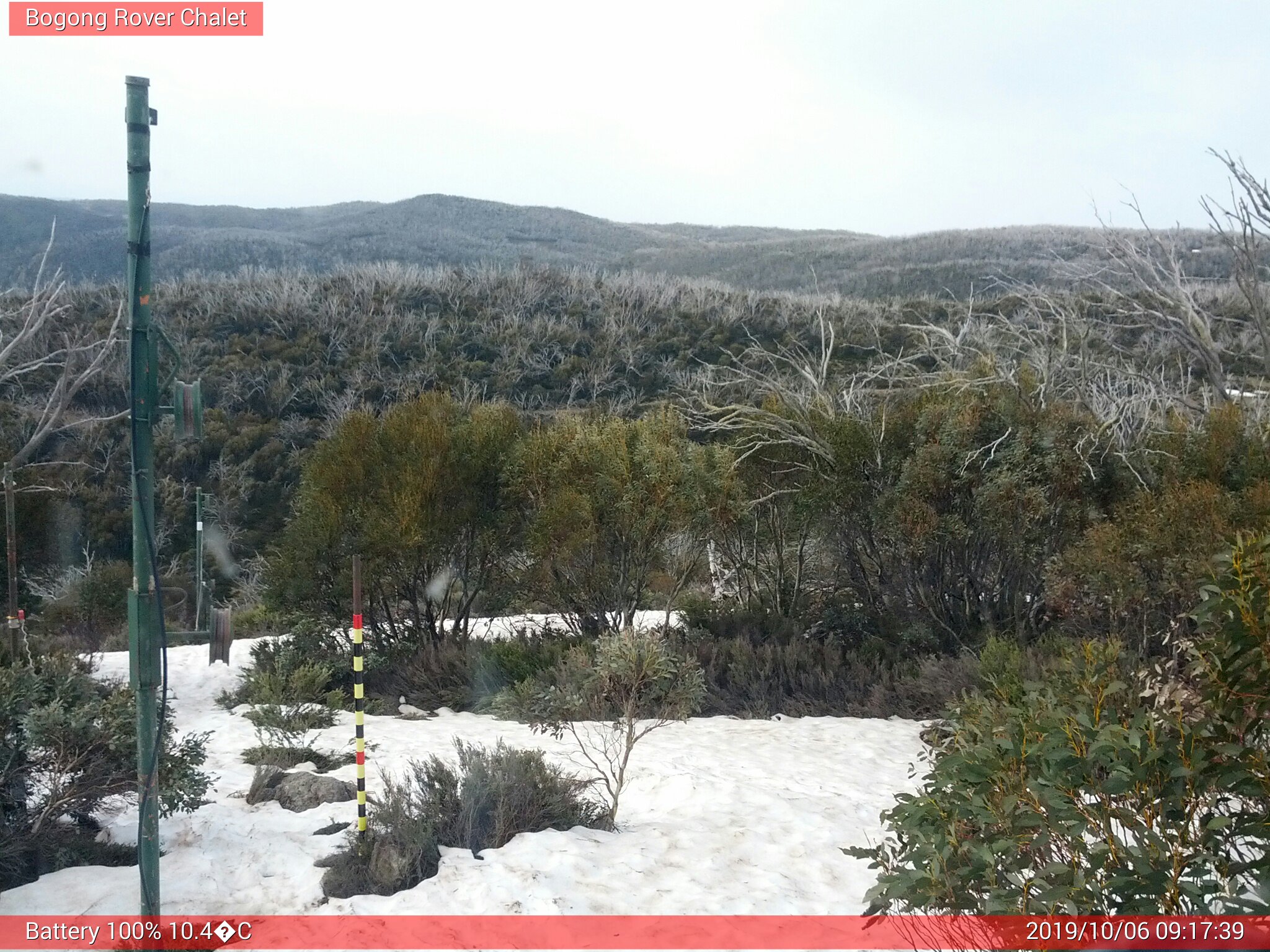 Bogong Web Cam 9:17am Sunday 6th of October 2019