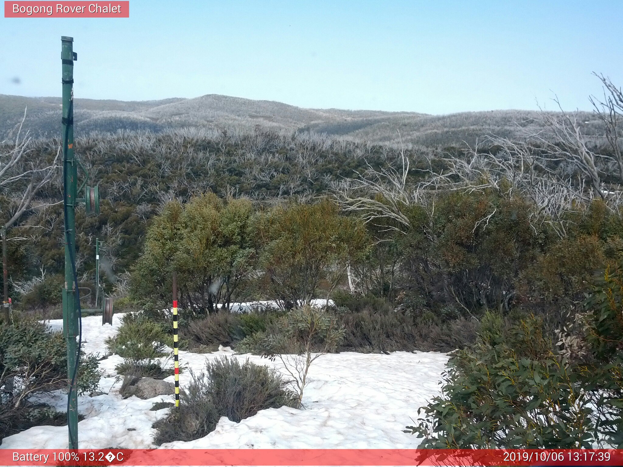 Bogong Web Cam 1:17pm Sunday 6th of October 2019