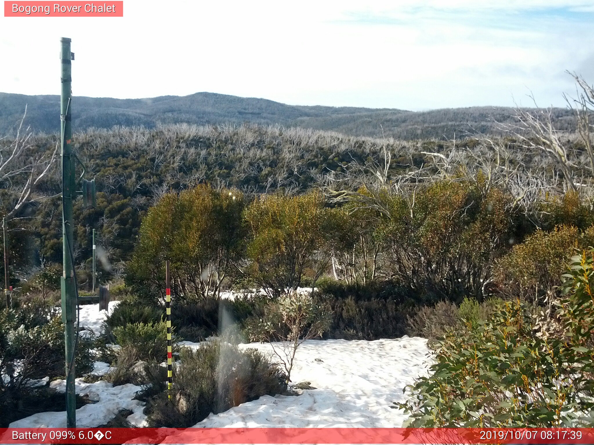 Bogong Web Cam 8:17am Monday 7th of October 2019