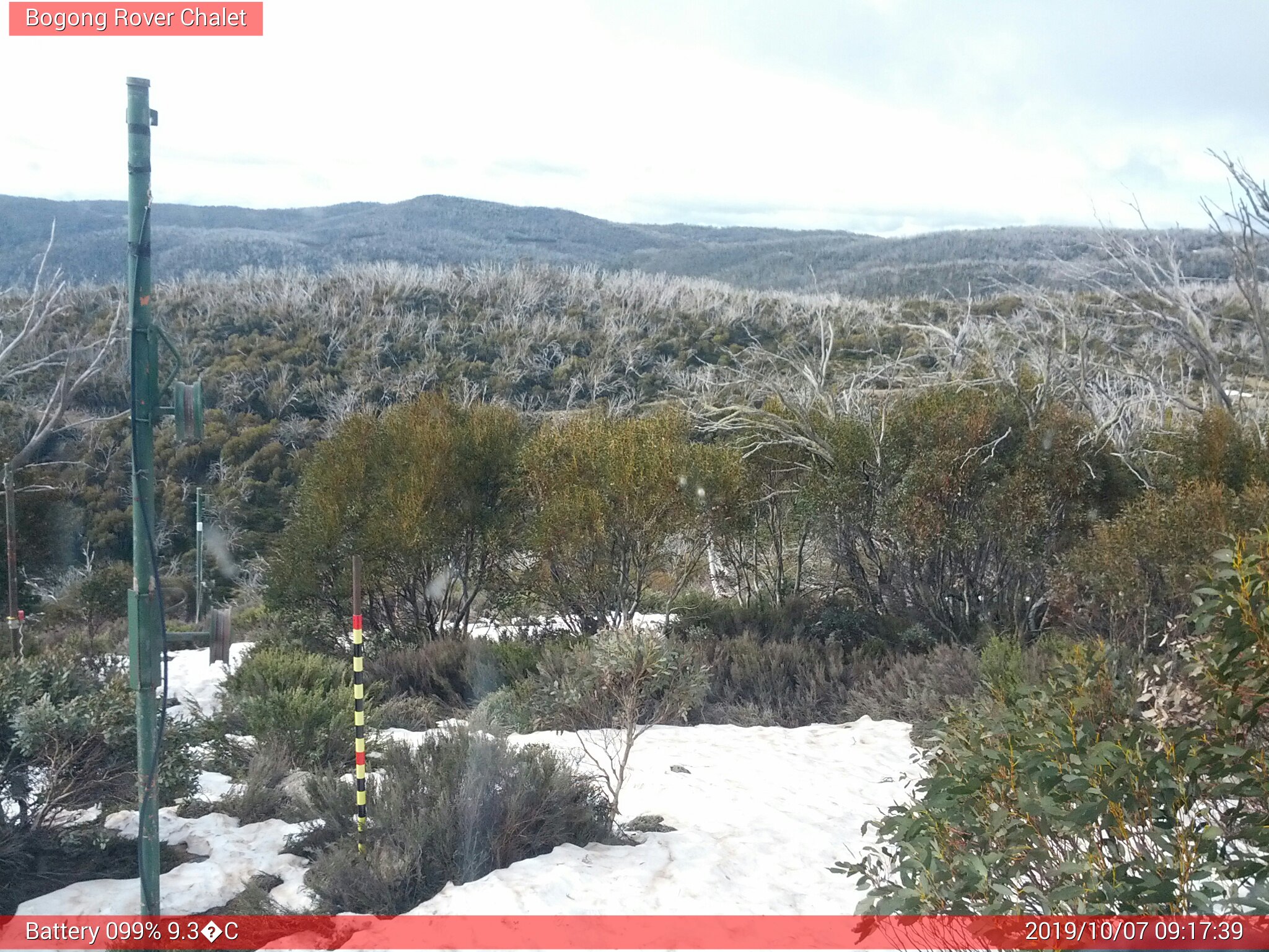 Bogong Web Cam 9:17am Monday 7th of October 2019