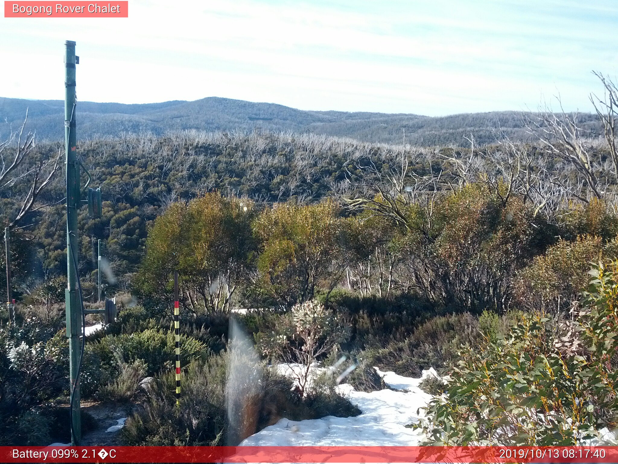 Bogong Web Cam 8:17am Sunday 13th of October 2019