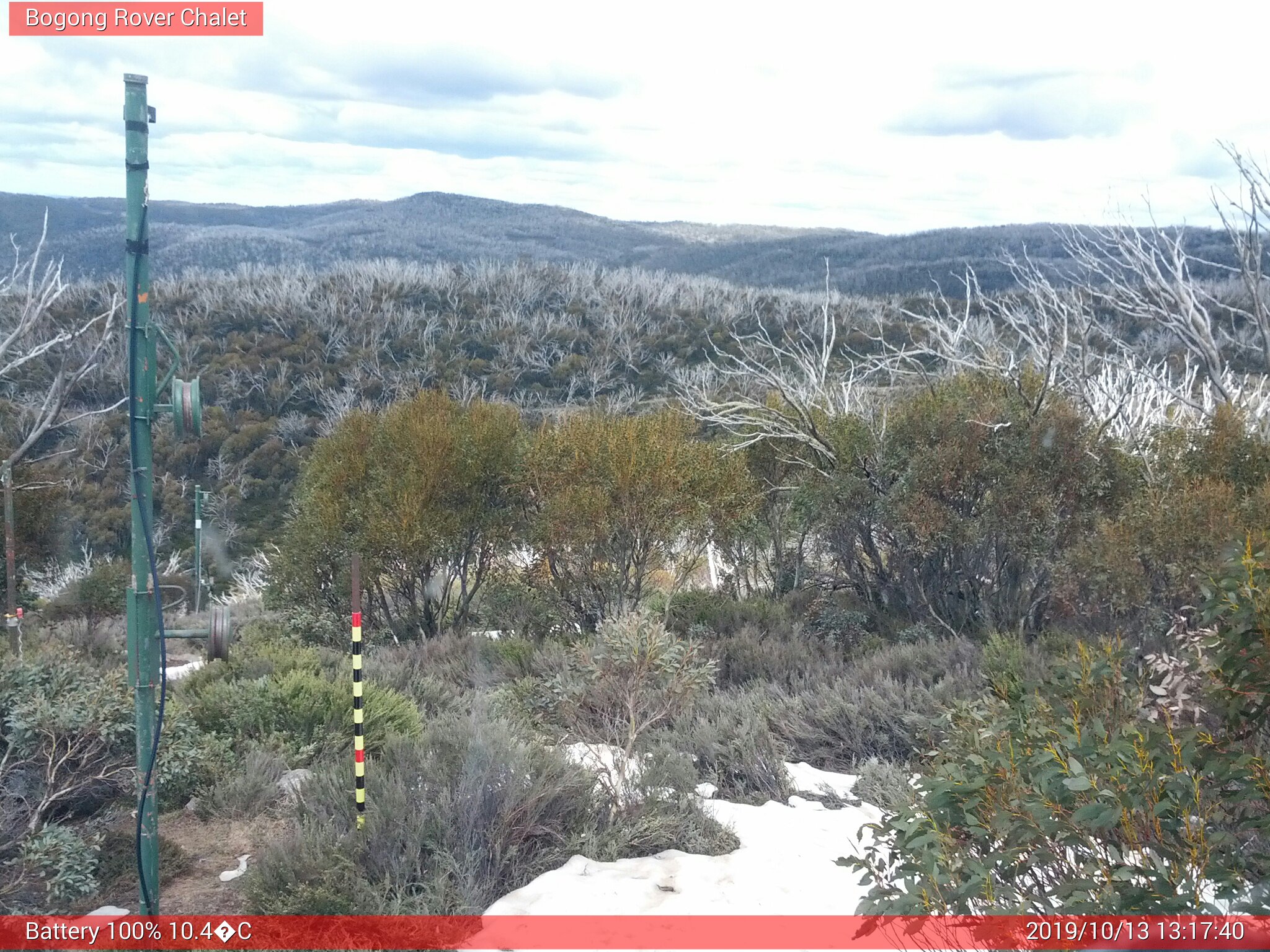 Bogong Web Cam 1:17pm Sunday 13th of October 2019