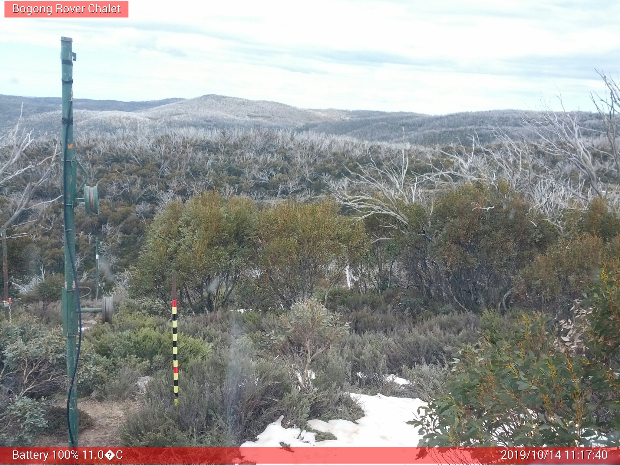 Bogong Web Cam 11:17am Monday 14th of October 2019