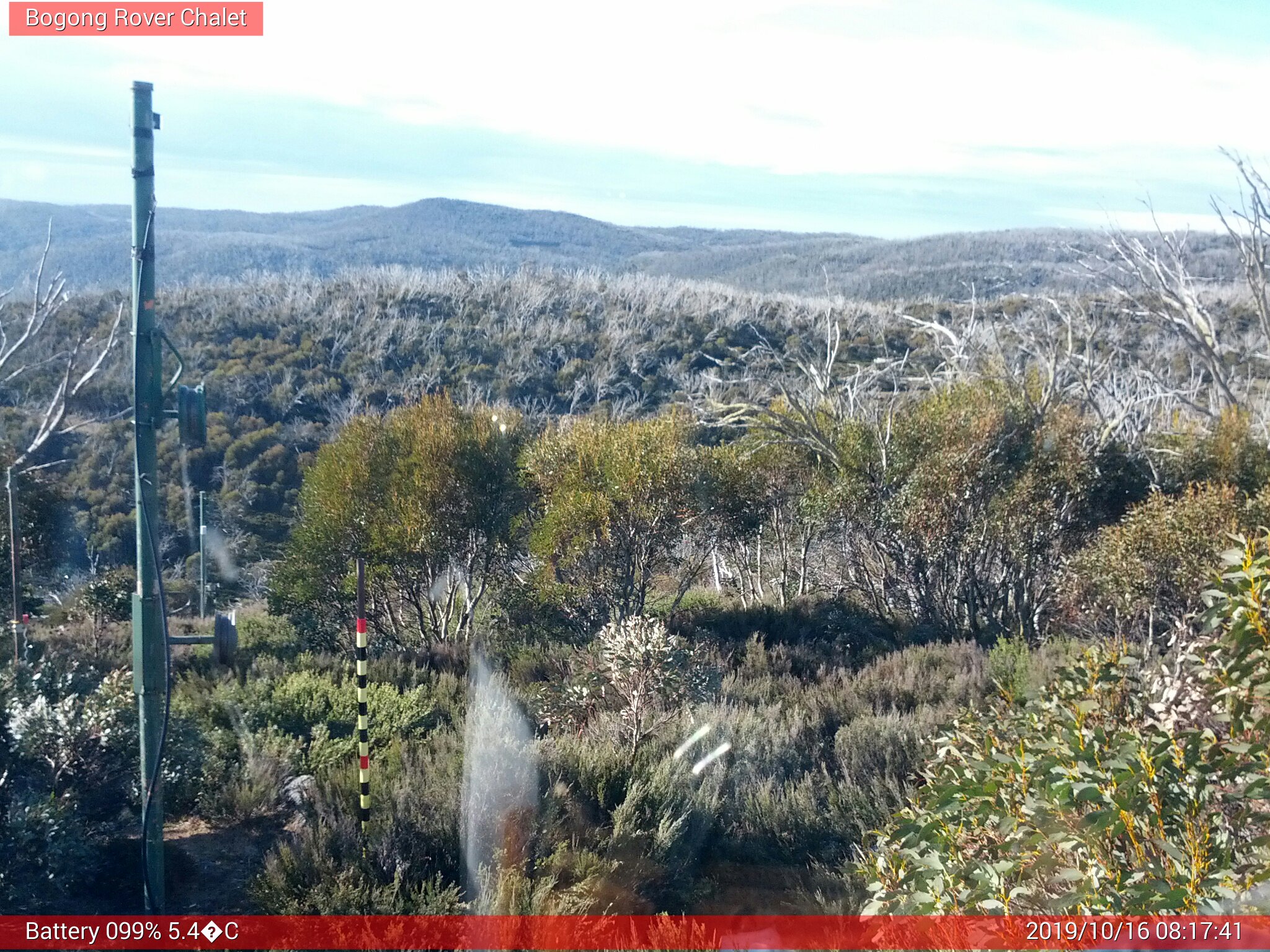 Bogong Web Cam 8:17am Wednesday 16th of October 2019