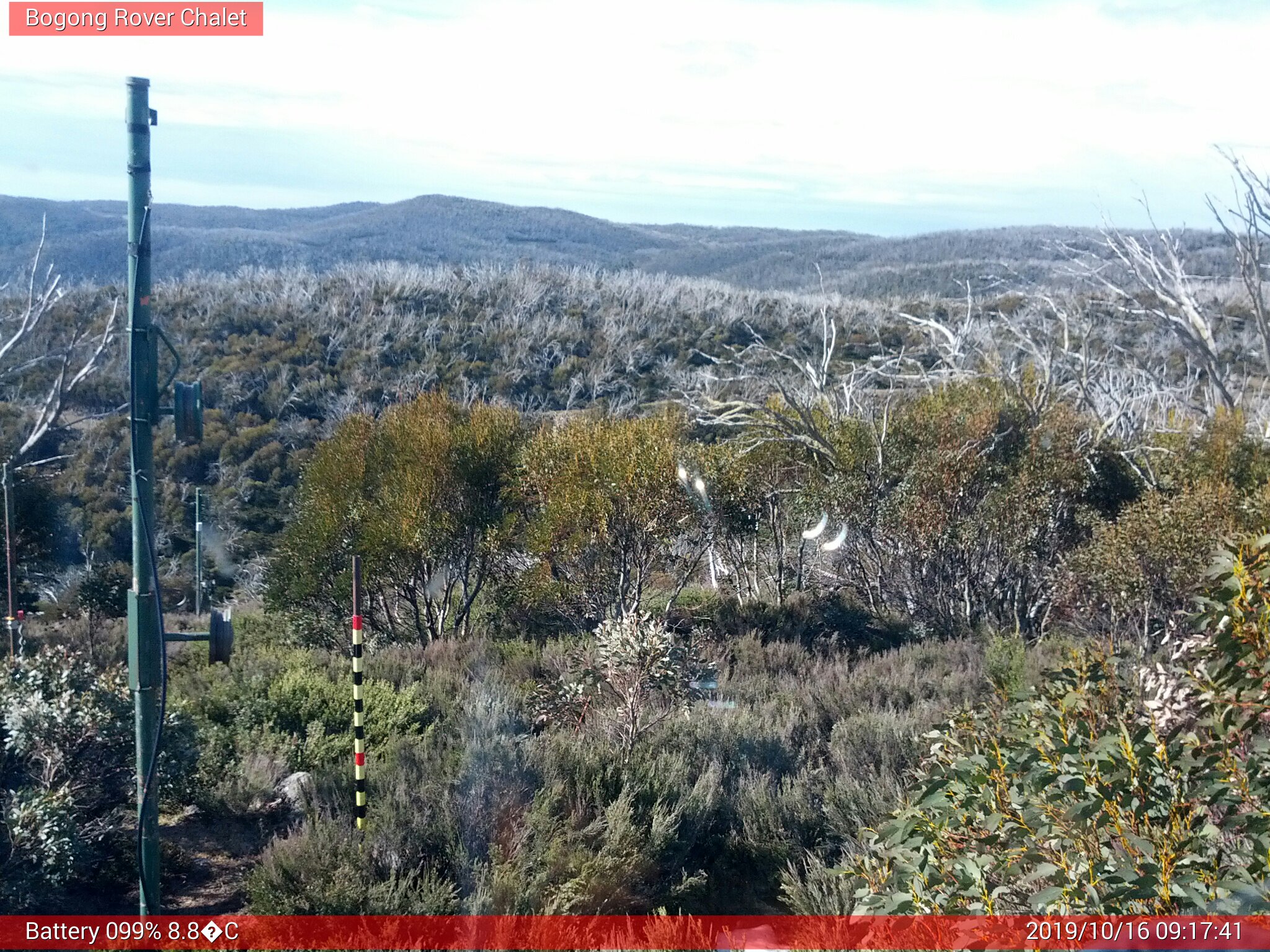 Bogong Web Cam 9:17am Wednesday 16th of October 2019