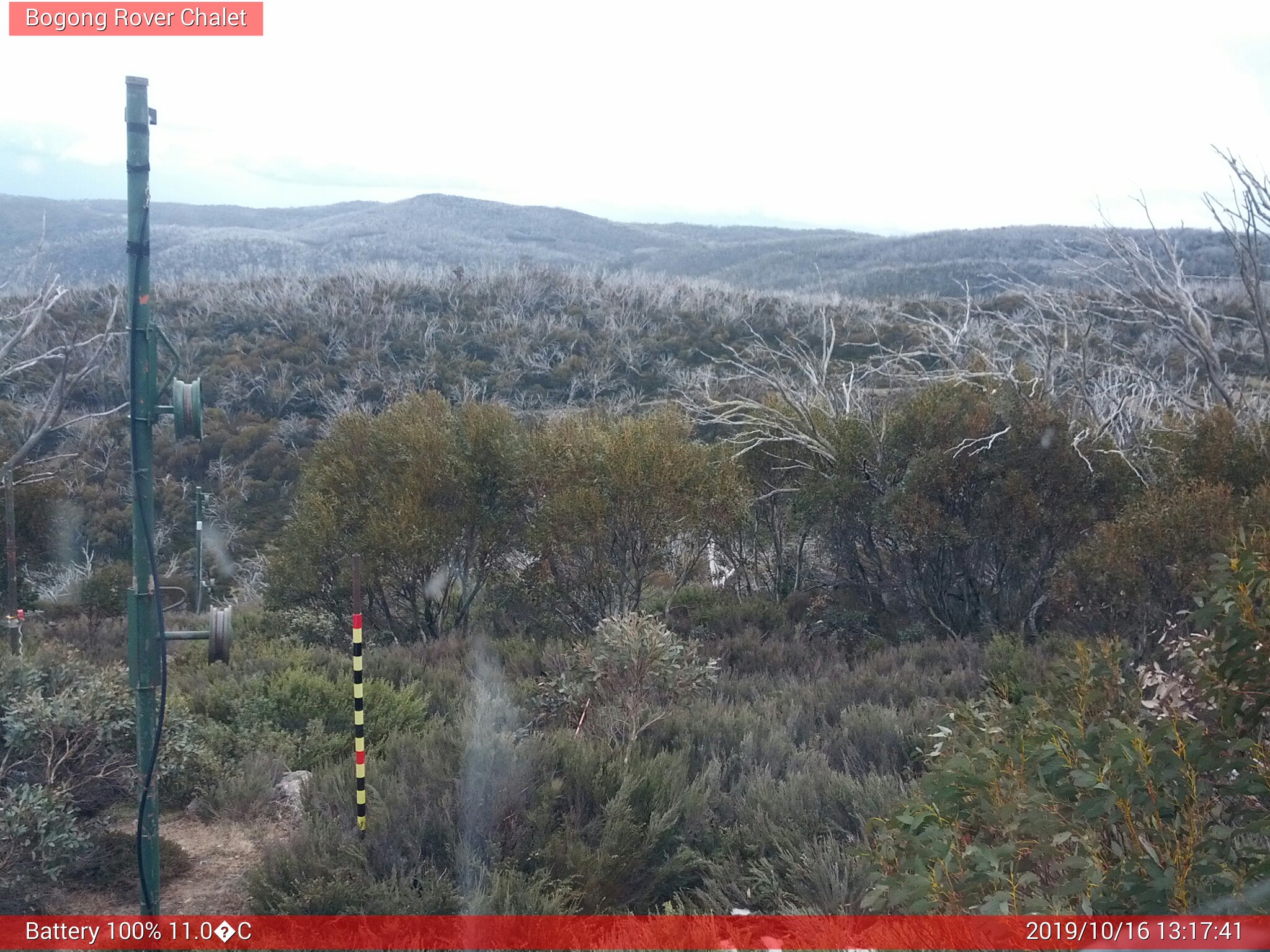 Bogong Web Cam 1:17pm Wednesday 16th of October 2019