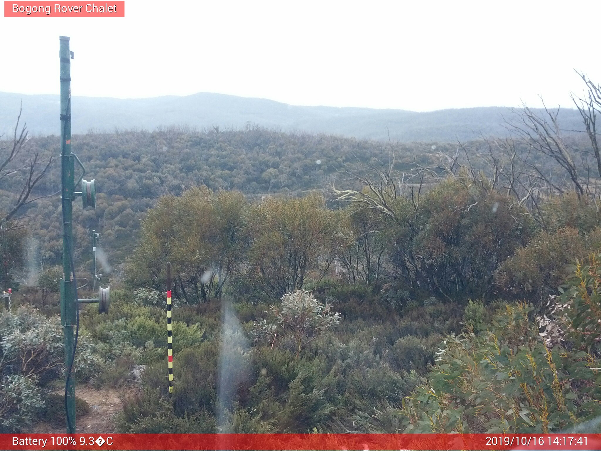 Bogong Web Cam 2:17pm Wednesday 16th of October 2019